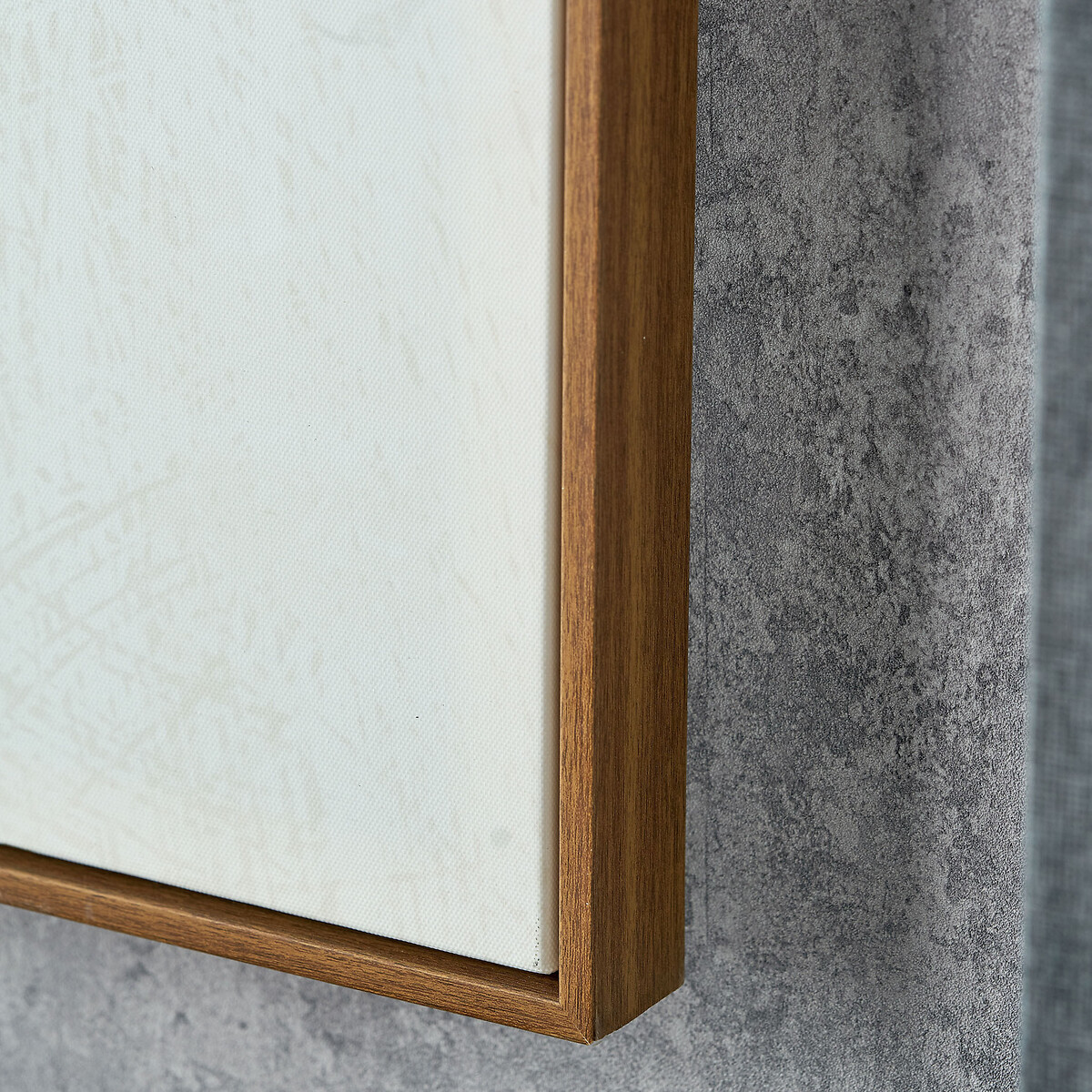 100x100cm White and Terracotta Abstract Square Canvas with Oak Effect Frame terracotta, SO'HOME