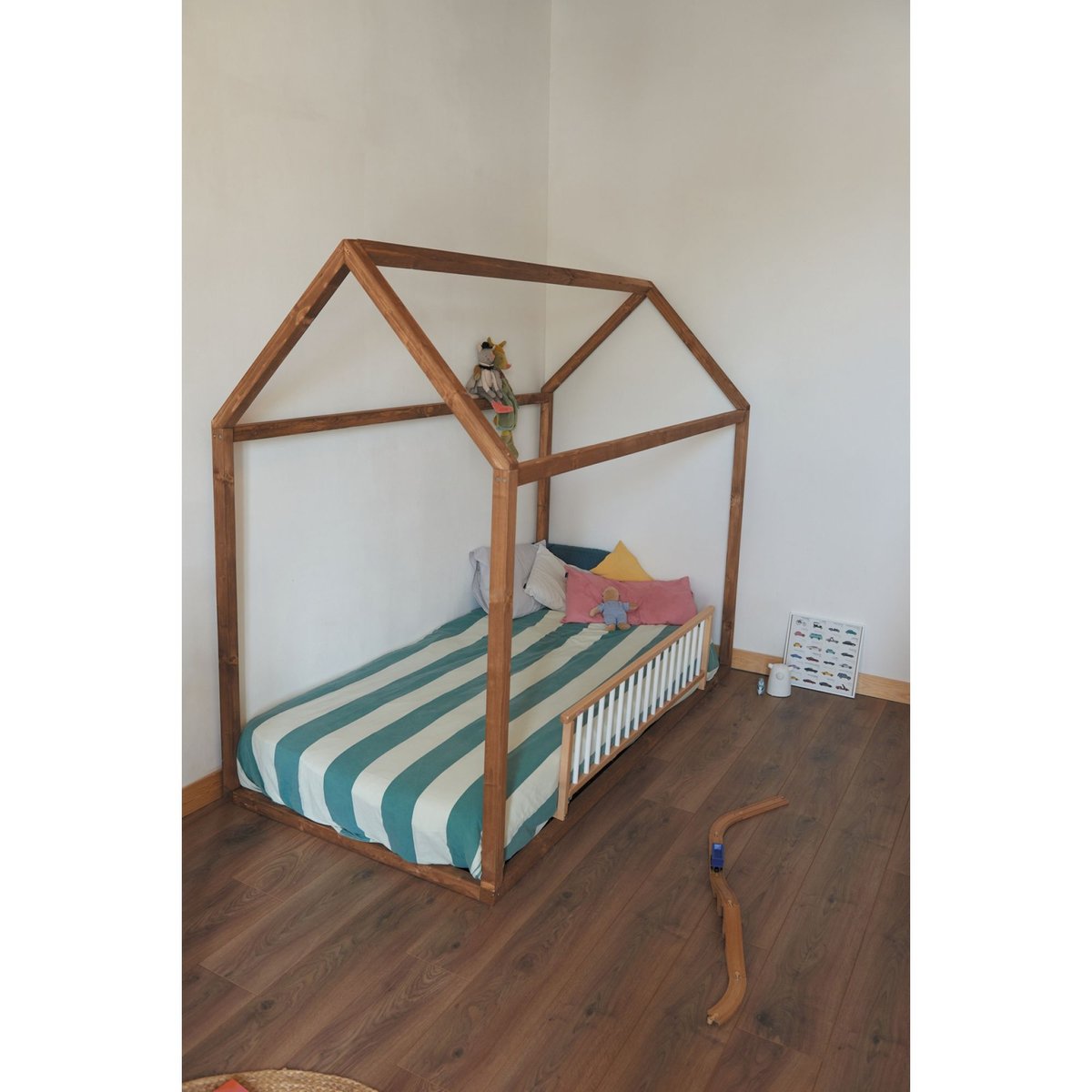 Barrière de lit enfant bois 35 x 127 Audrey blanc, COMBELLE