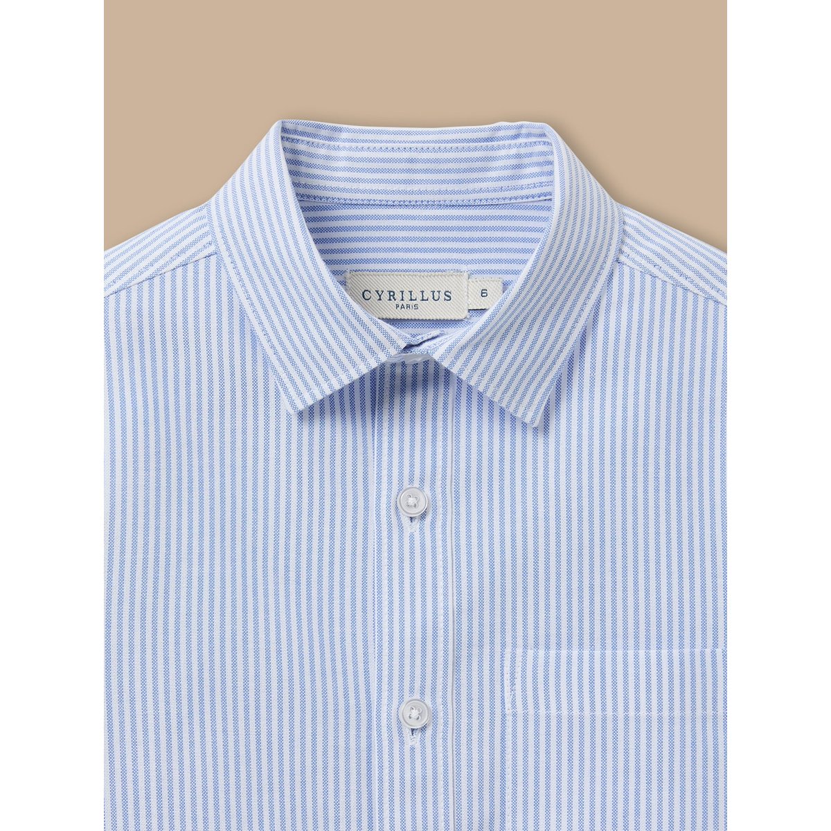Chemise Oxford rayée rayure bleue, CYRILLUS