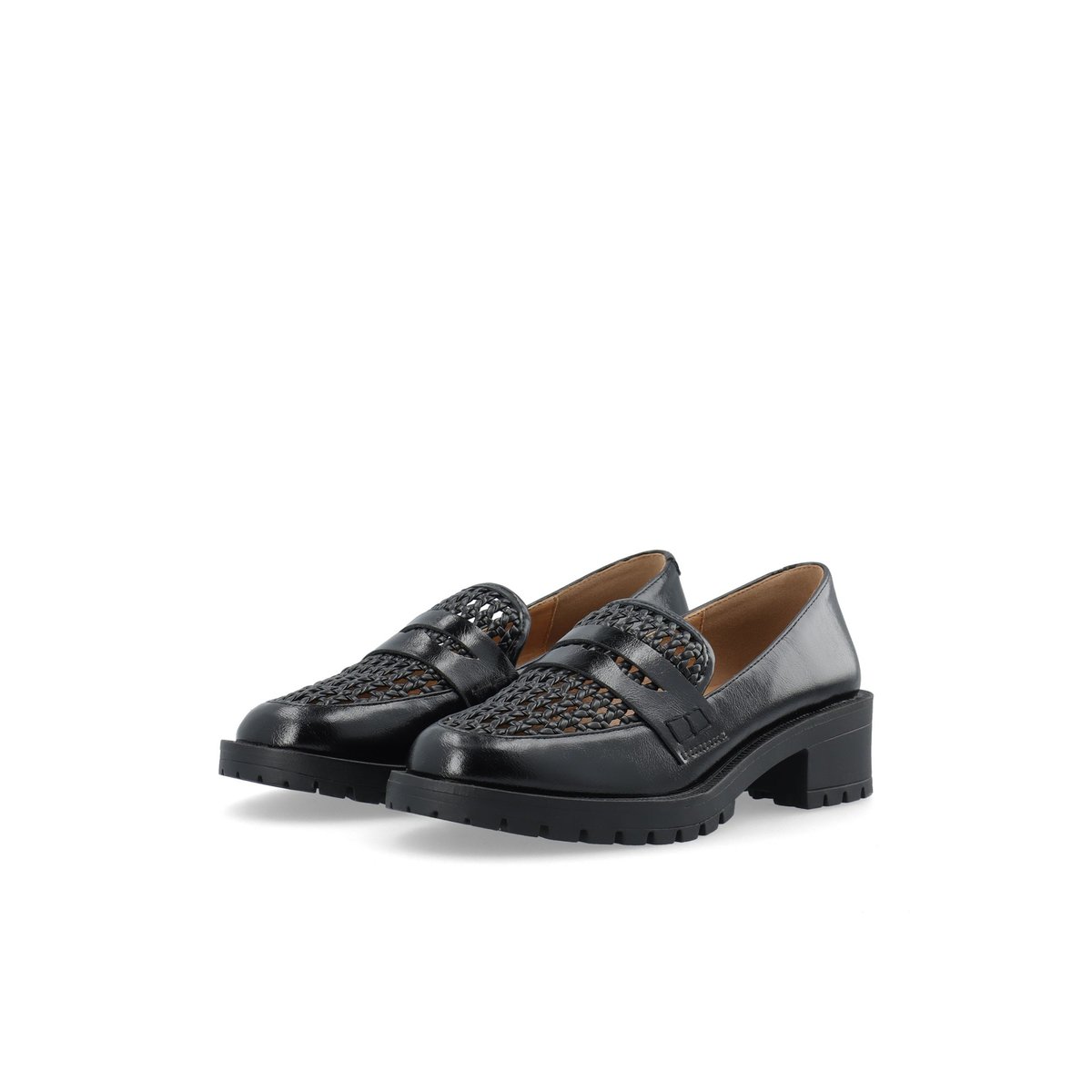 Mocassins black1, BIANCO