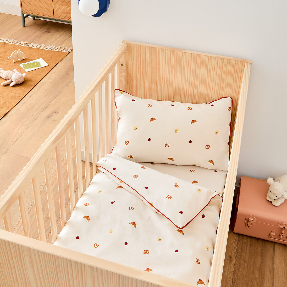 Funda de almohada para bebé, 50% algodón lavado reciclado, LIVIO crudo, LA REDOUTE INTERIEURS