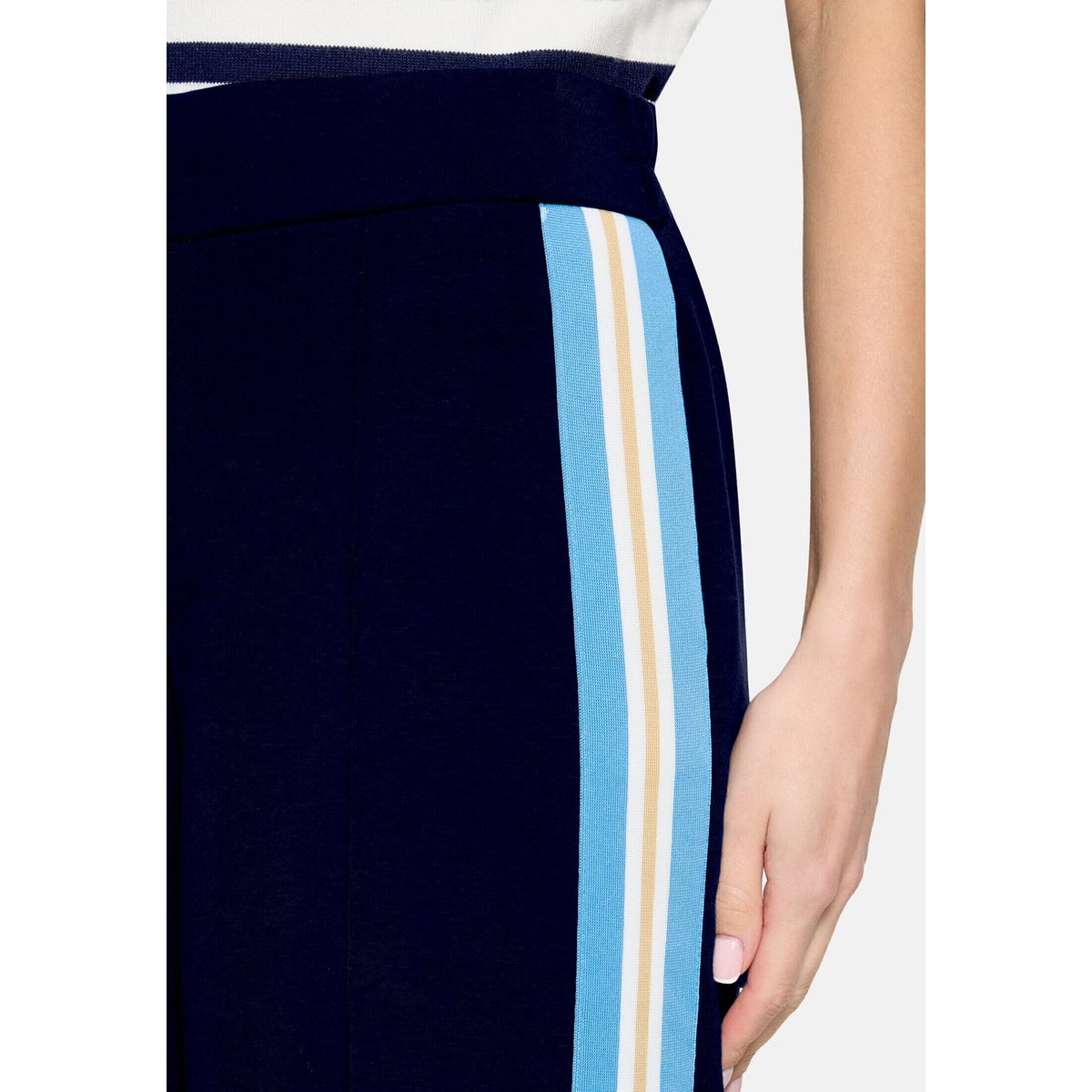 Pantalon casual à galons maritime blue, CARTOON