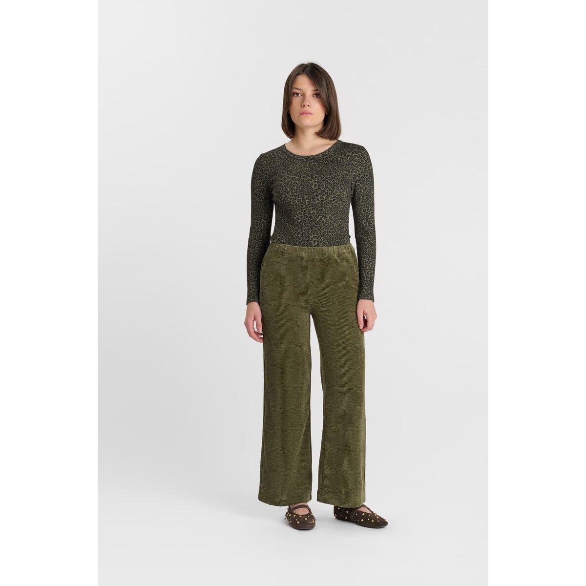 Pantalon droite MARGEGI moss, LE TEMPS DES CERISES