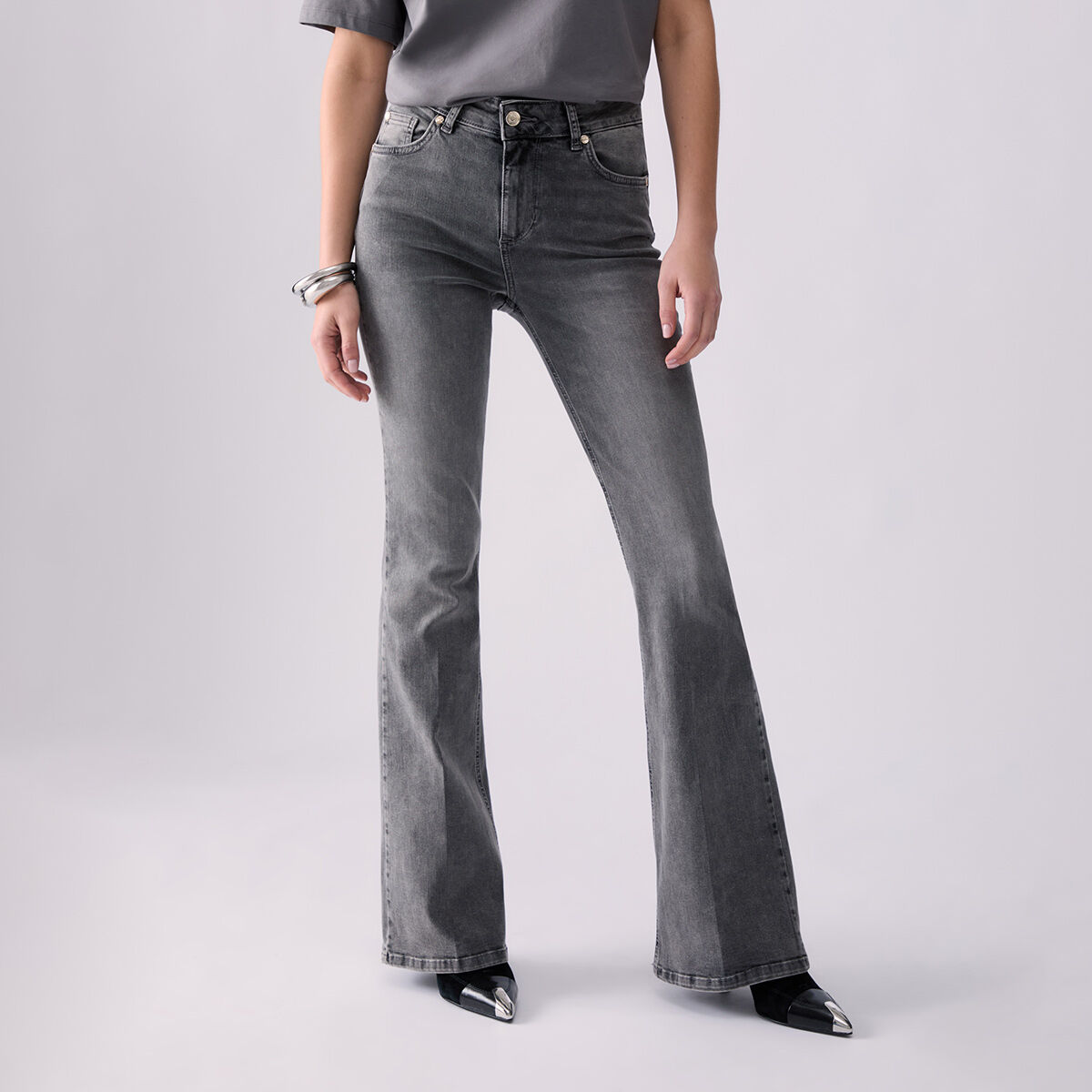 Jean bootcut denim gris, LIU JO