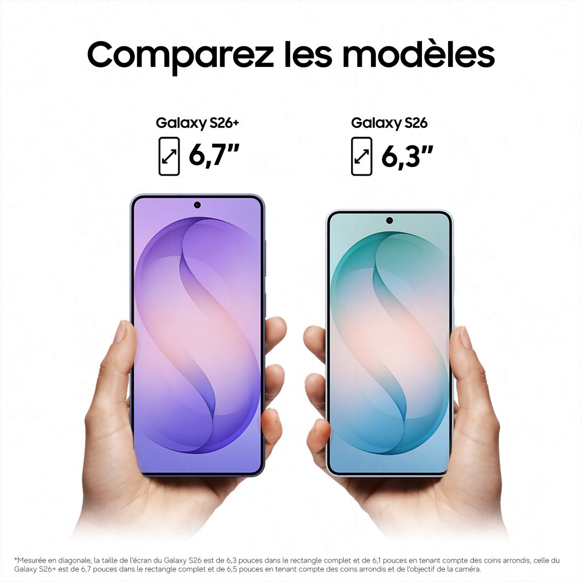Smartphone Galaxy S26 Blanc 512Go couleur unique, SAMSUNG