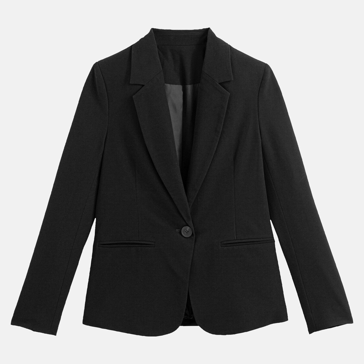 Veste blazer, coupe cintrée, simple boutonnage noir, LA REDOUTE COLLECTIONS