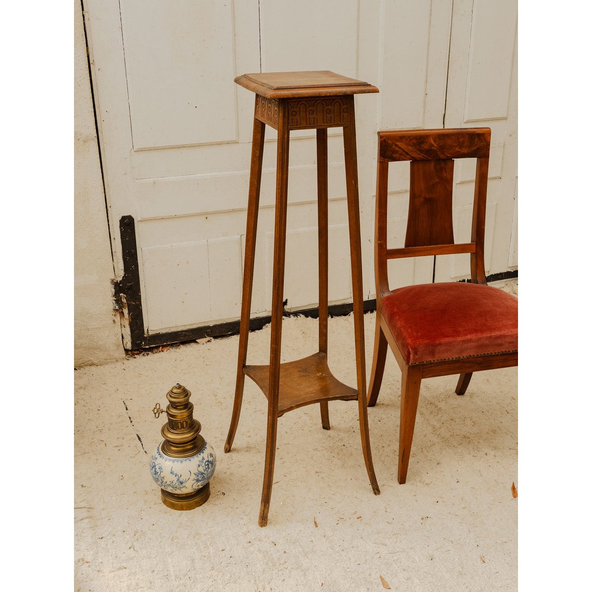 Sellette en bois Francine N°1660 - Bon état bois foncé, DEBONGOUT