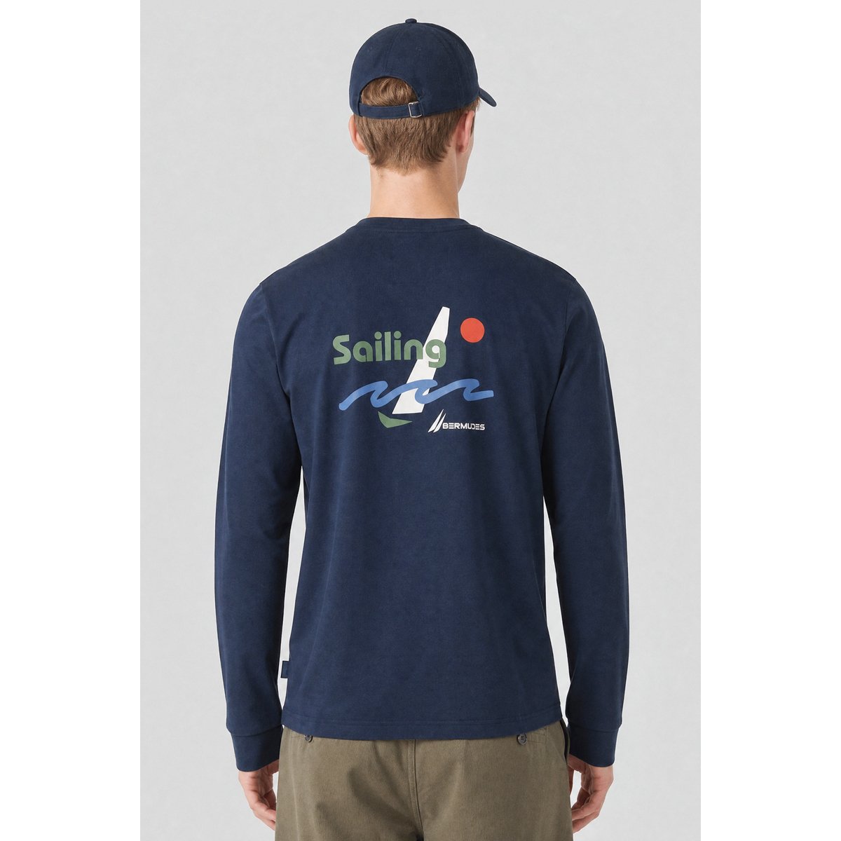 T-shirt manches longues VAMAN navy, BERMUDES