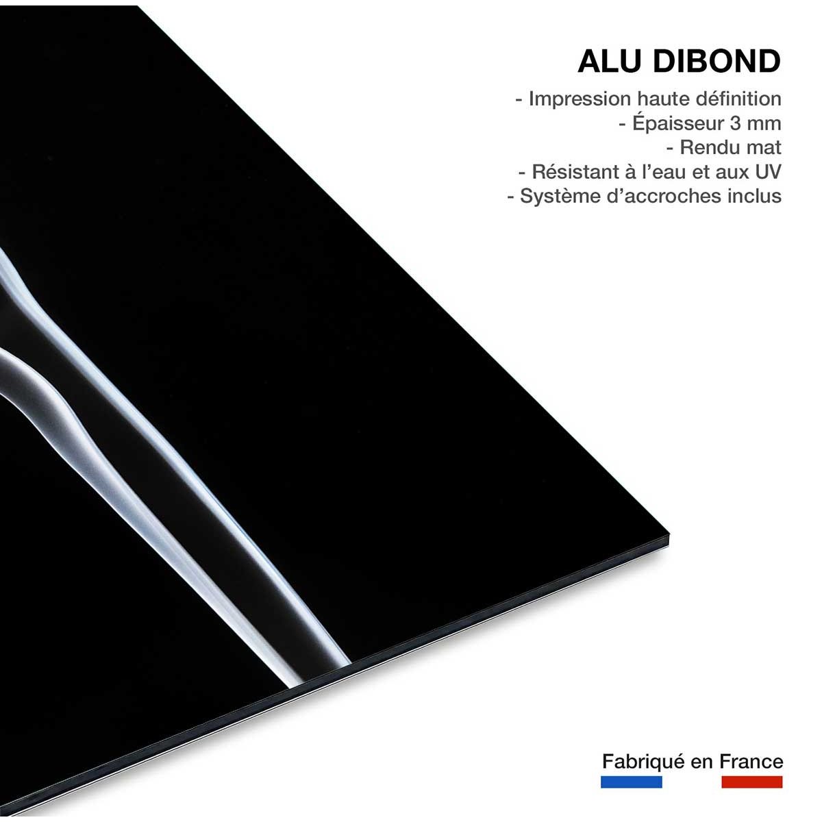 Tableau  white smoke sensual tableau alu dibond, HEXOA