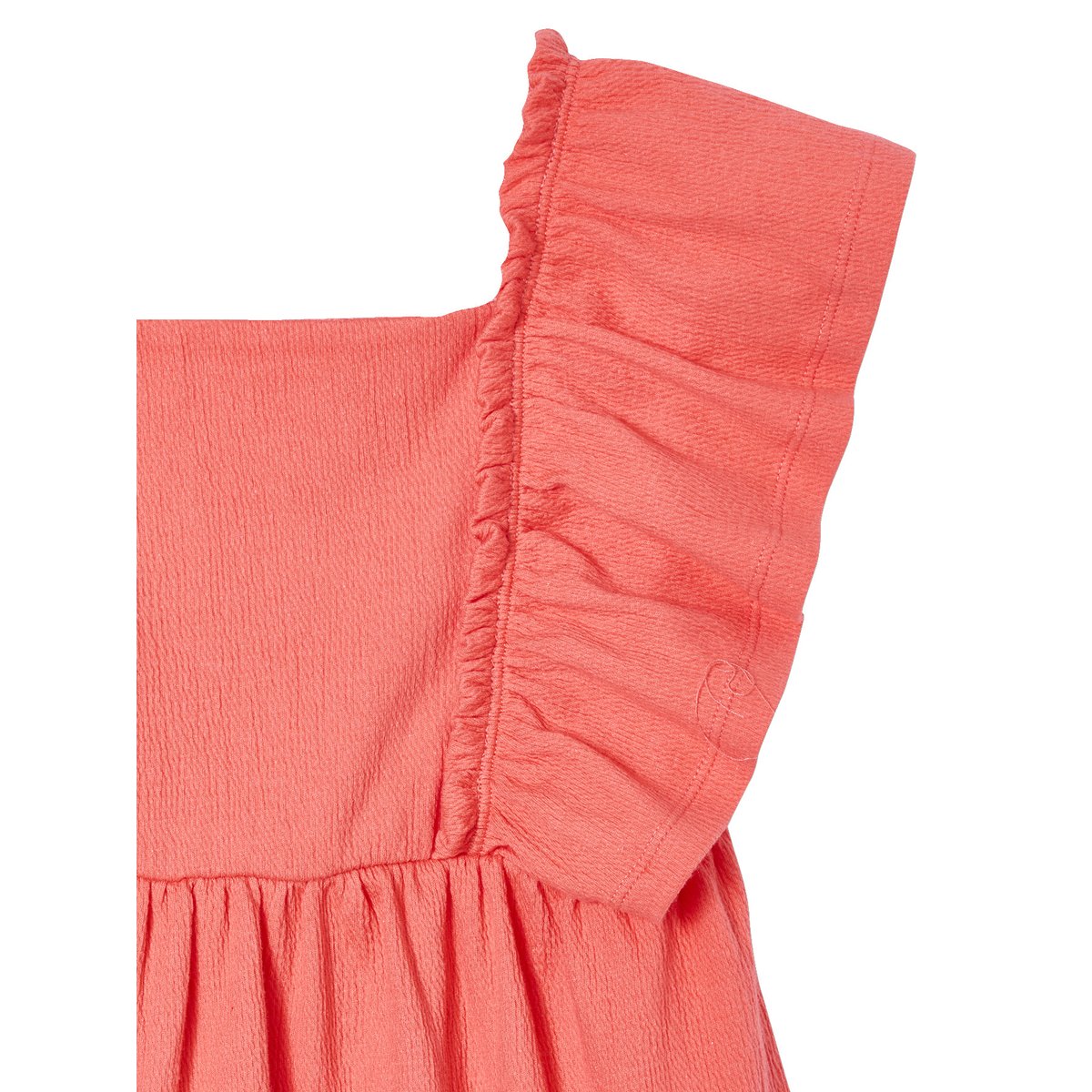 Robe manches papillon corail, VERTBAUDET