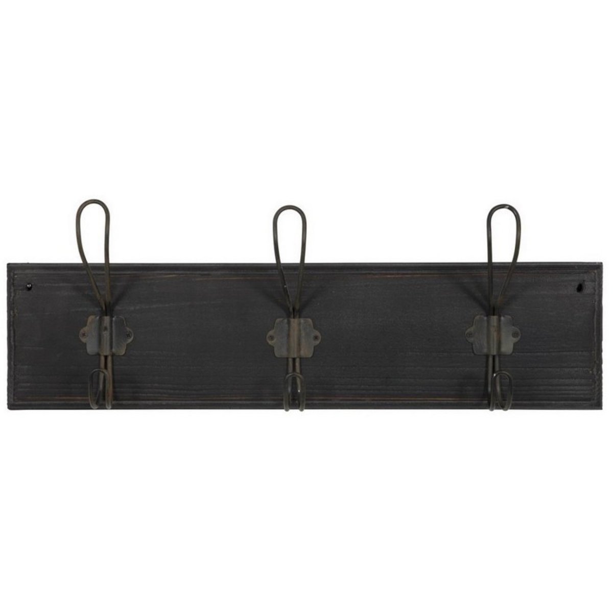 Portemanteau mural bois 3 patères gris foncé, IB LAURSEN