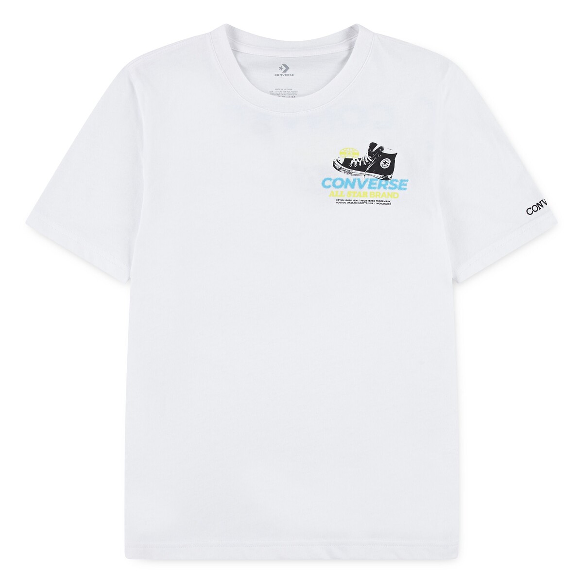 T-shirt korte mouwen, logo op de borst wit, CONVERSE
