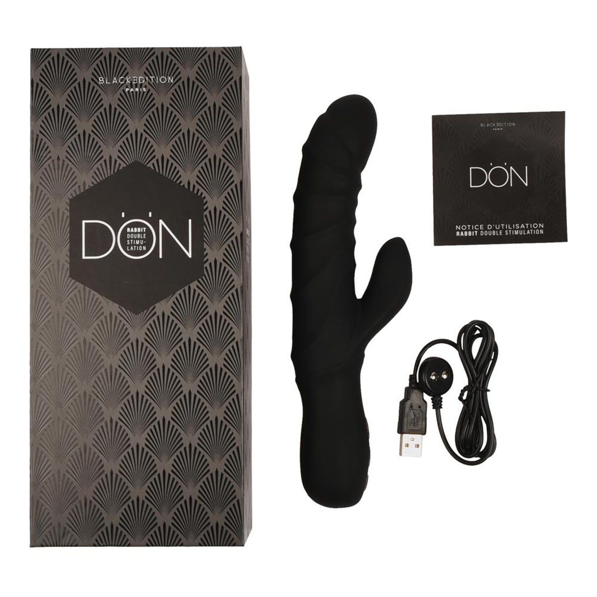 Vibromasseur nervuré DÖN noir, BLACK EDITION