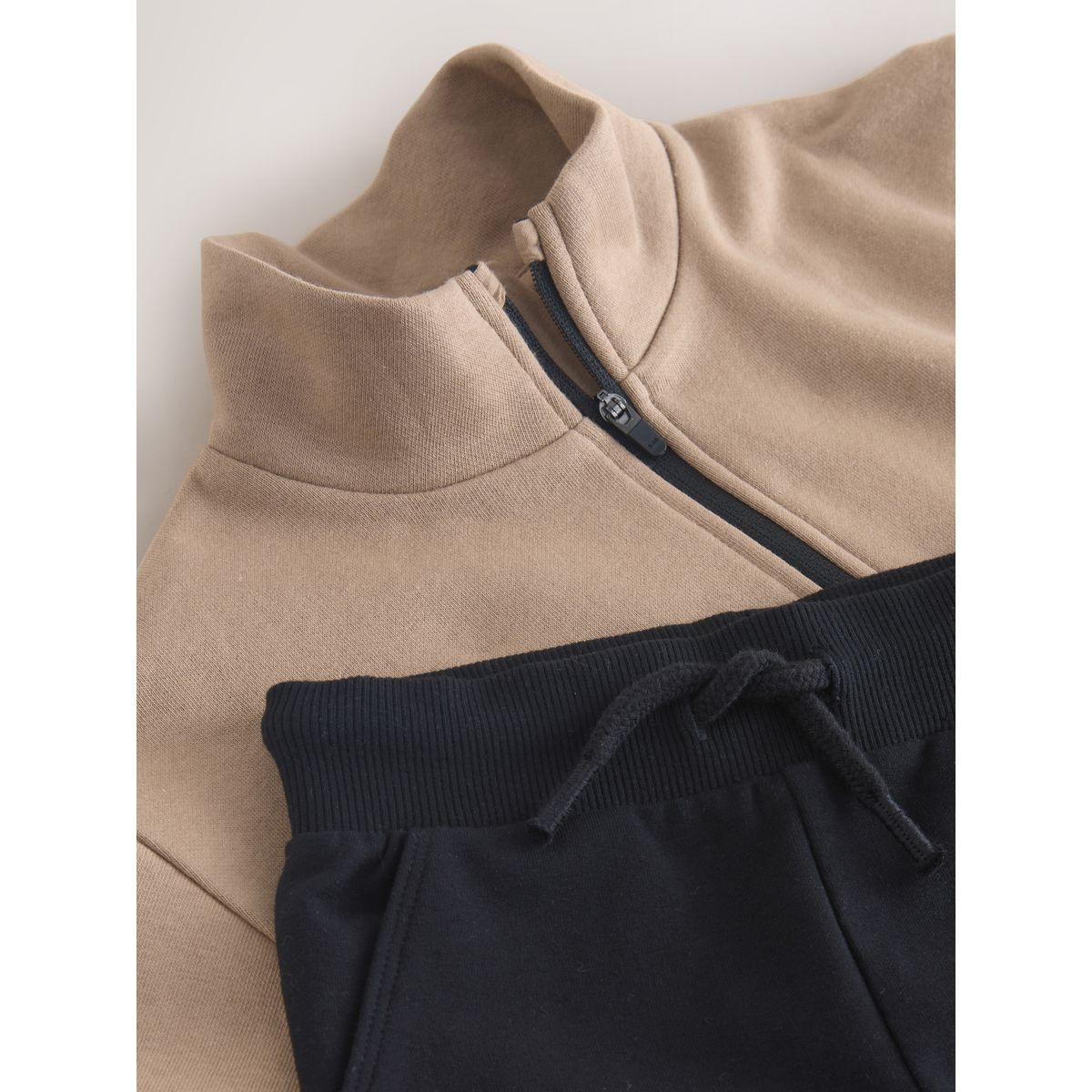 Haut semi-zippé et pantalon de jogging marron fauve, NEXT