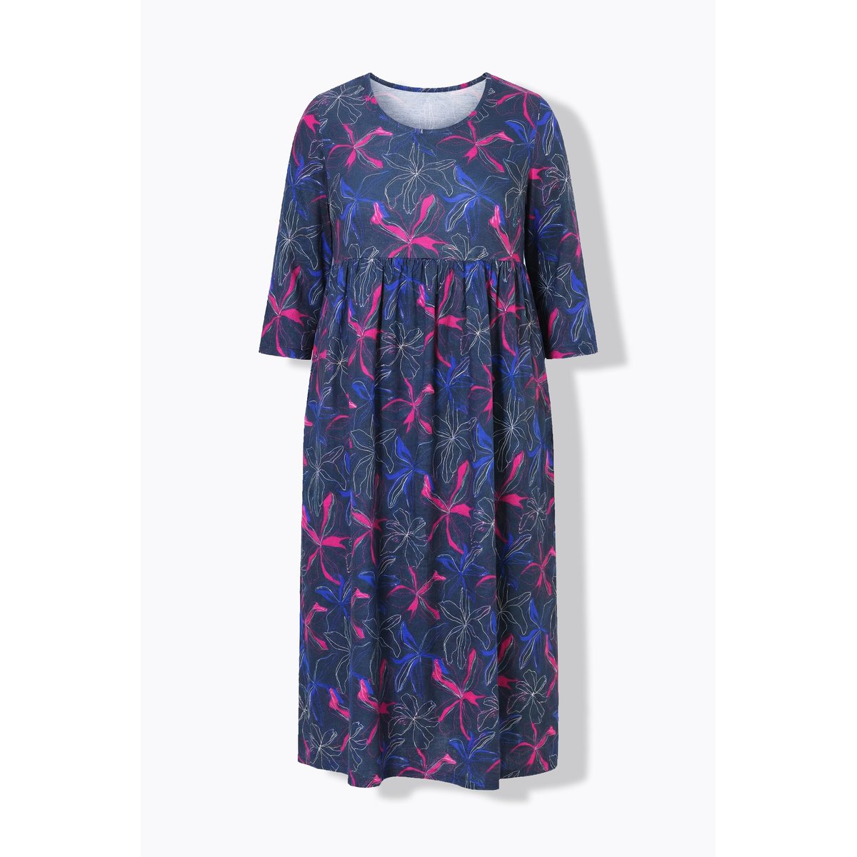 Robe en jersey avec poches marine, ULLA POPKEN