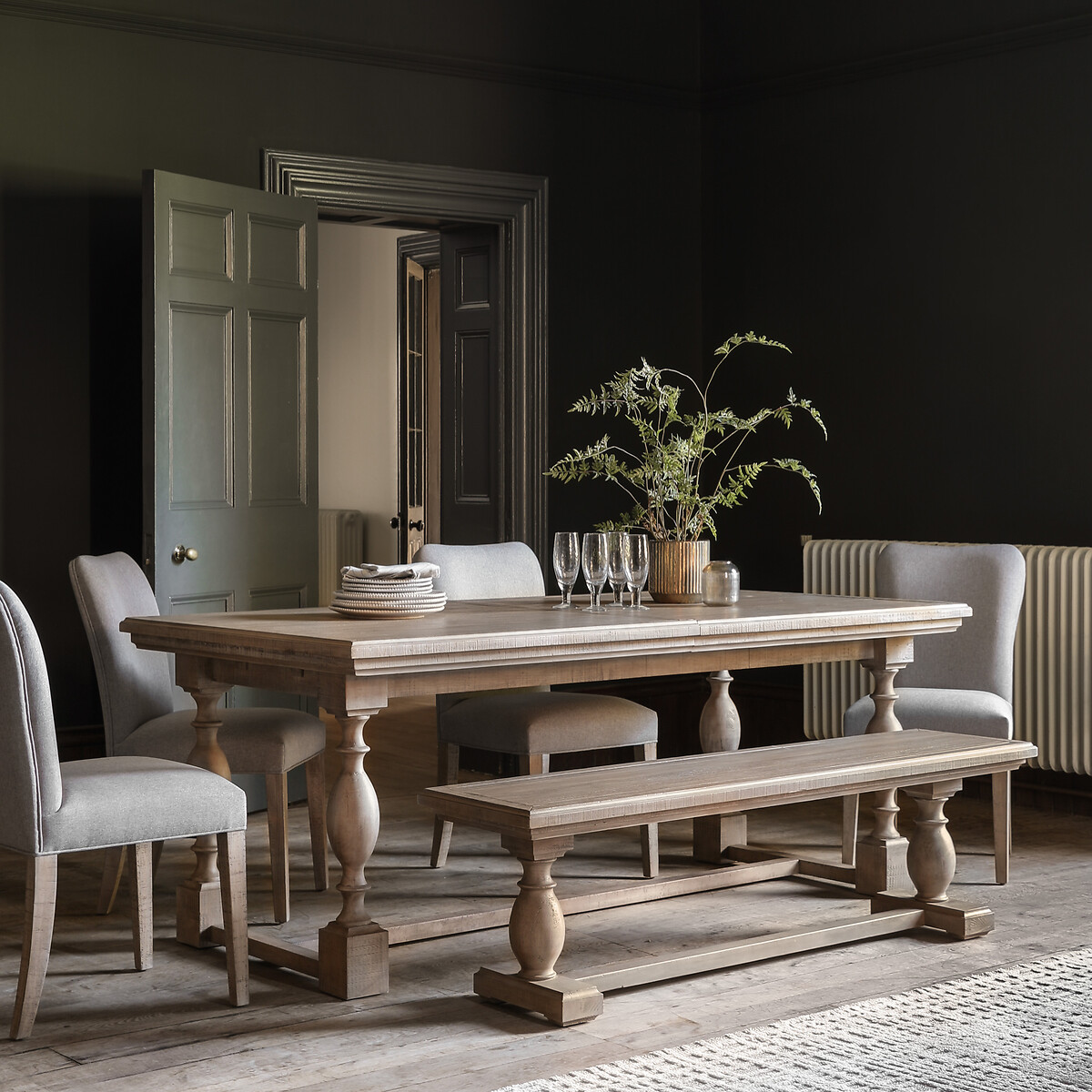 Vinton American Pine 3 Seater Dining Bench (160 cm) natural, ÉDITÉ
