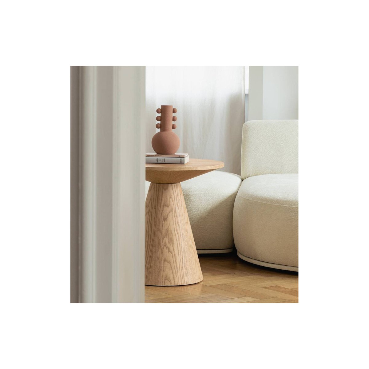 Table d'appoint ronde, ORB chêne naturel, RECOLLECTION