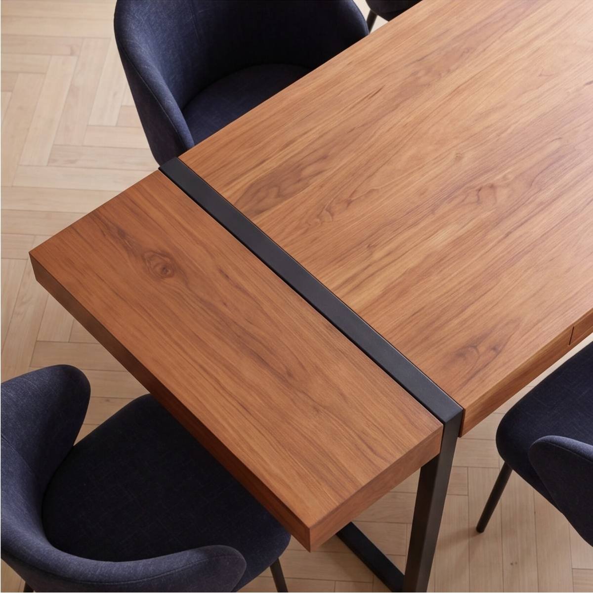 Table à manger en bois d'acacia HAVANA bois foncé, MADE IN MEUBLES