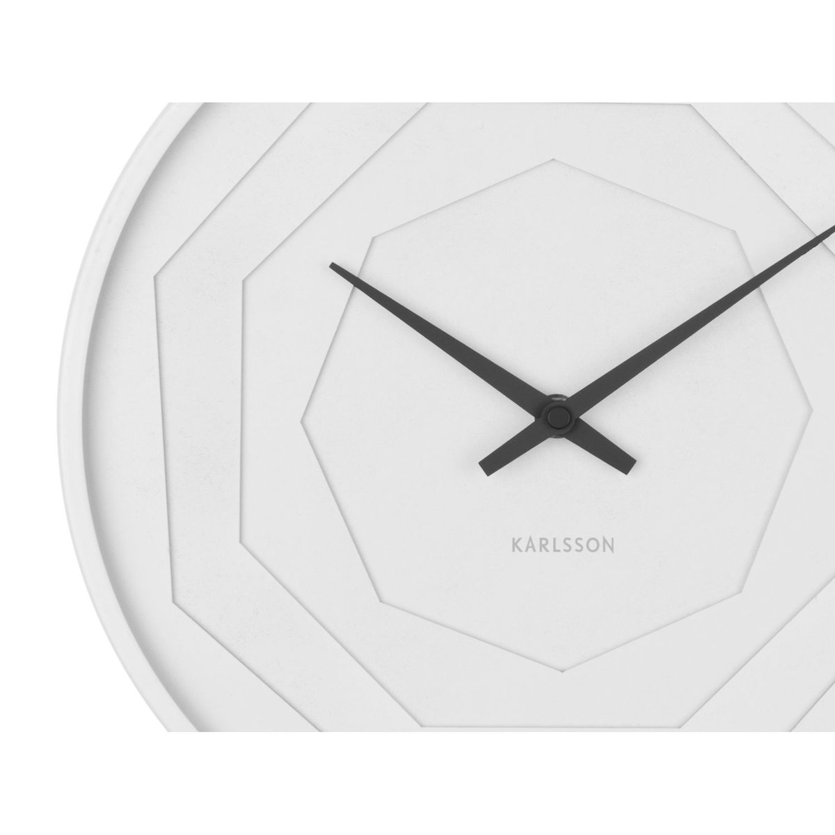 Horloge murale ronde à relief LAYERED ORIGAMI blanc, PRESENT TIME