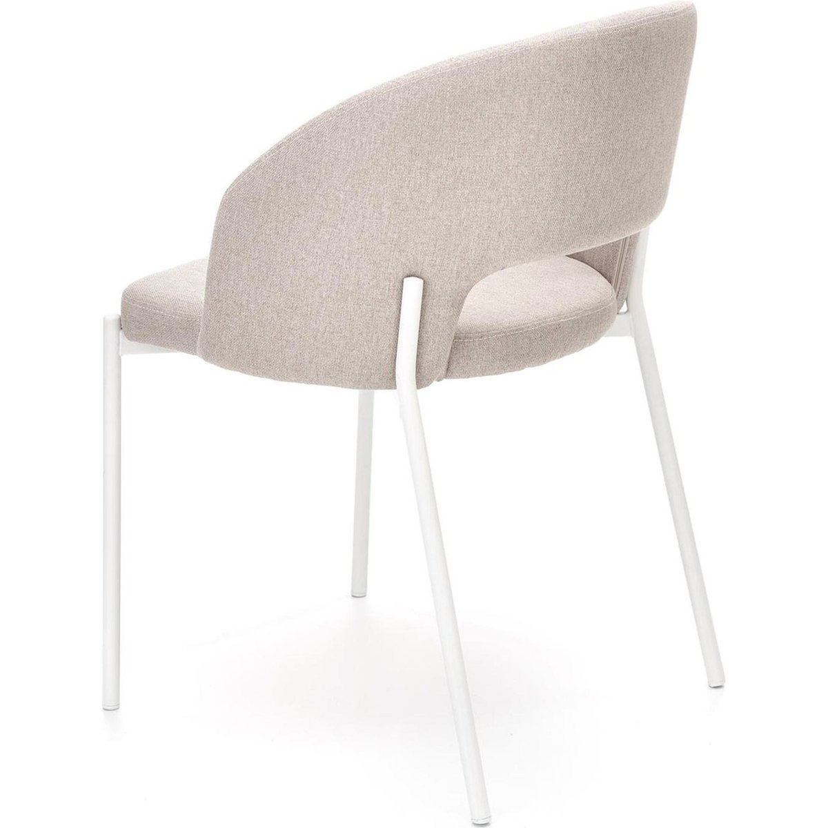 Chaise rembourrée dossier enveloppant TIALLES beige clair tressé, RECOLLECTION