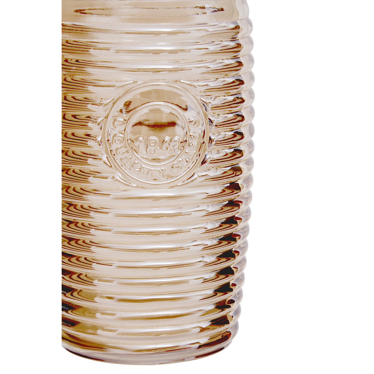 Set of 4 Ribbed Tumbler Glasses gold-coloured, SO'HOME