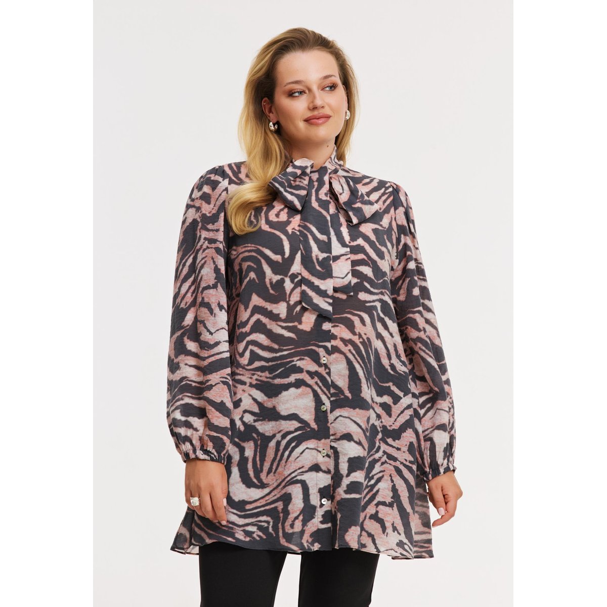 Chemise imprimée noir, YOEK