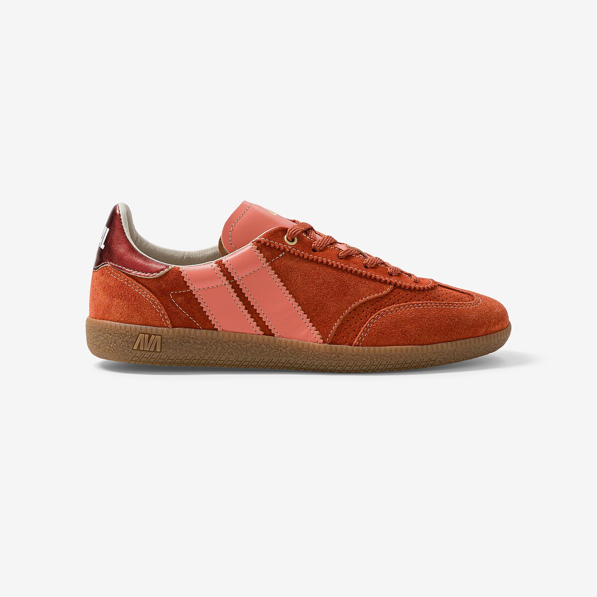 Baskets en cuir brique, CAVAL