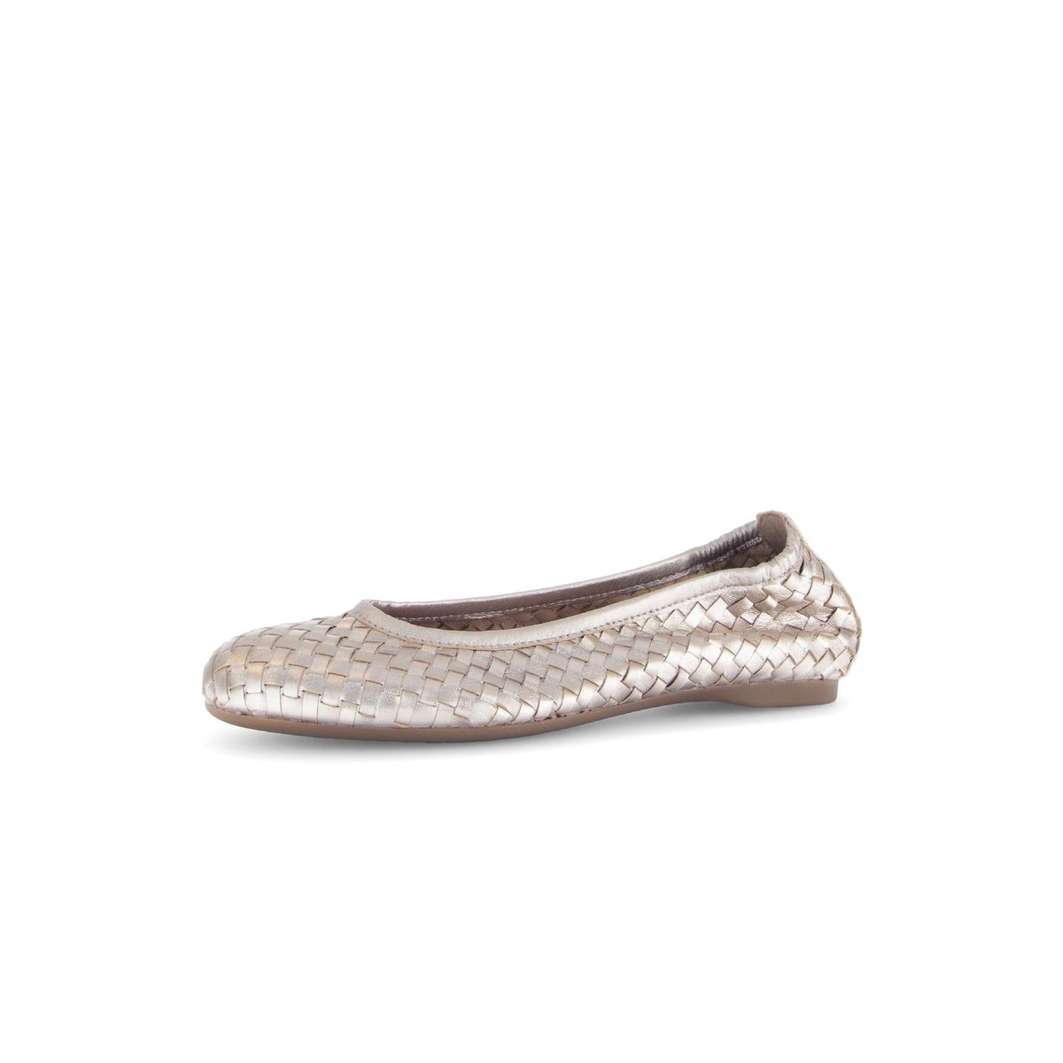 Ballerines en cuir à talon décroché doré, GABOR