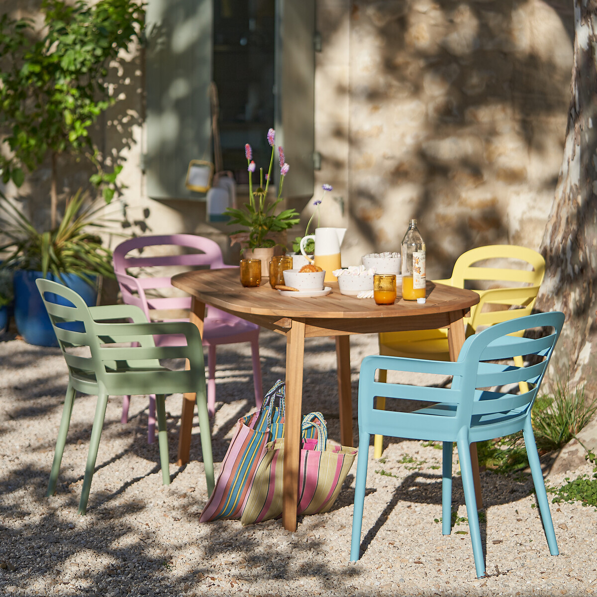 Table de jardin en acacia, 8 couverts, Nouska acacia, LA REDOUTE INTERIEURS