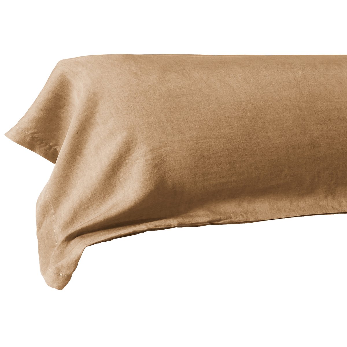 Taie de traversin, en 100% Lyocell Tencel lavé camel, EDEN