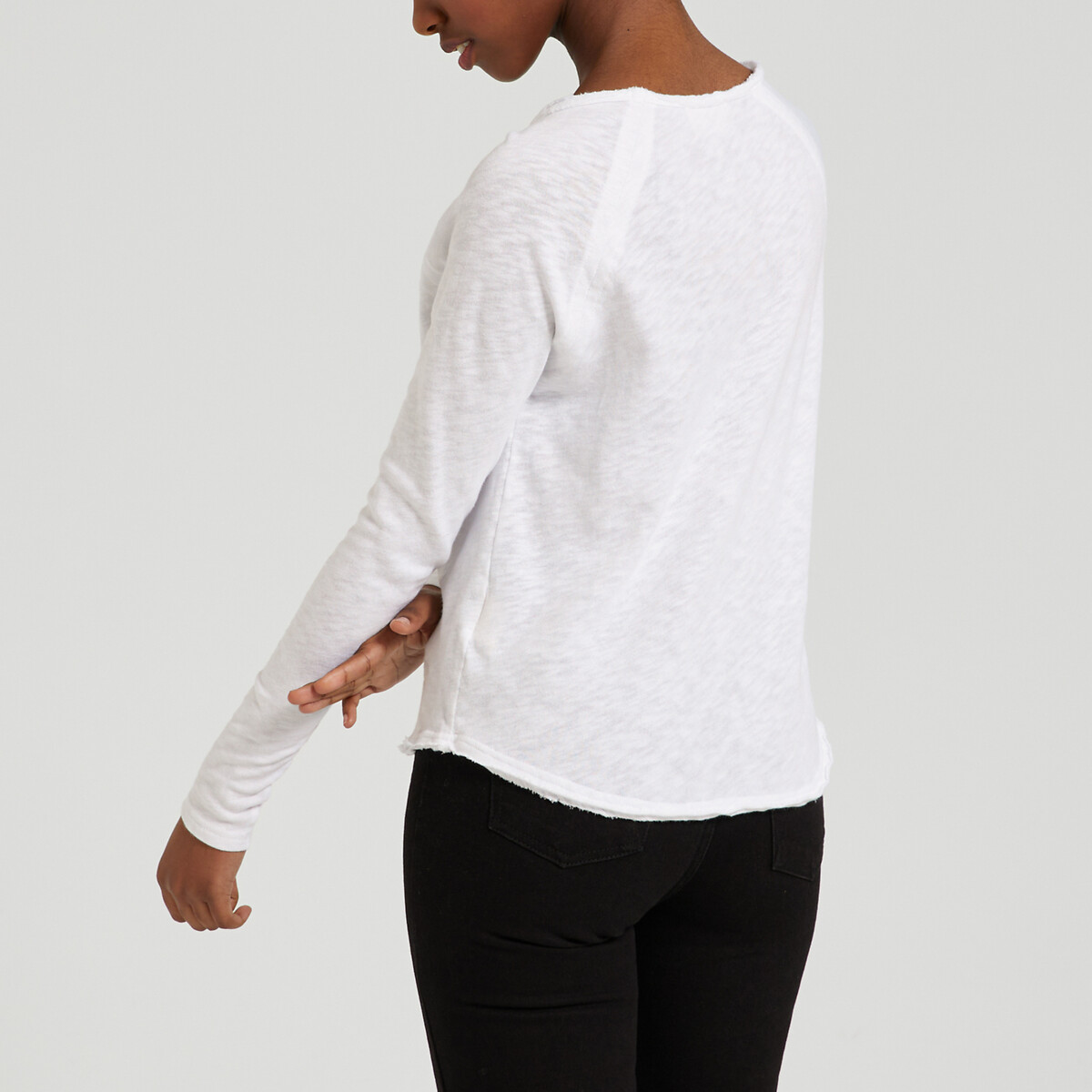 Sonoma Boat Neck T-Shirt with Long Sleeves white, AMERICAN VINTAGE