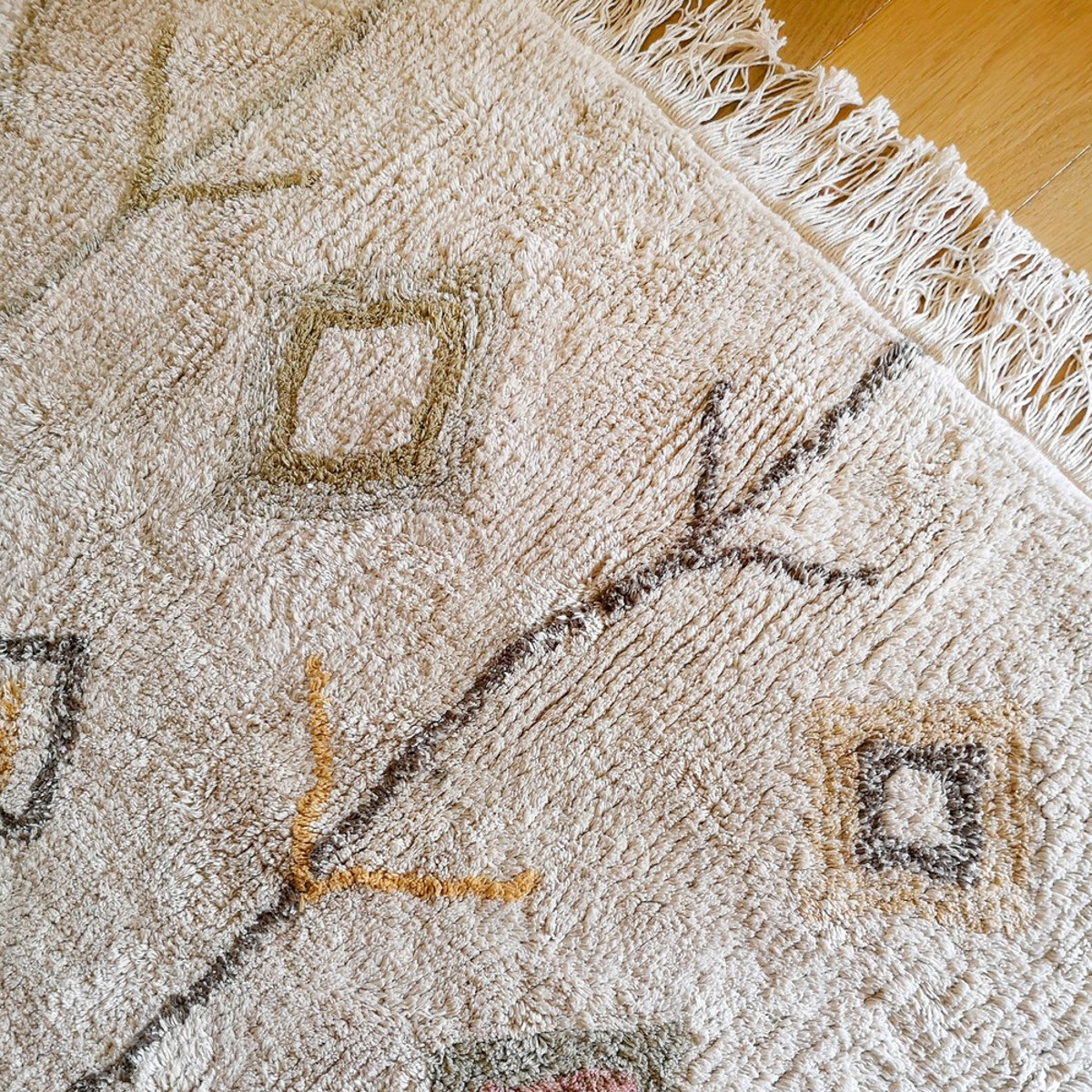 Tapis Rectangulaire en coton Terre KAAROL beige, LORENA CANALS