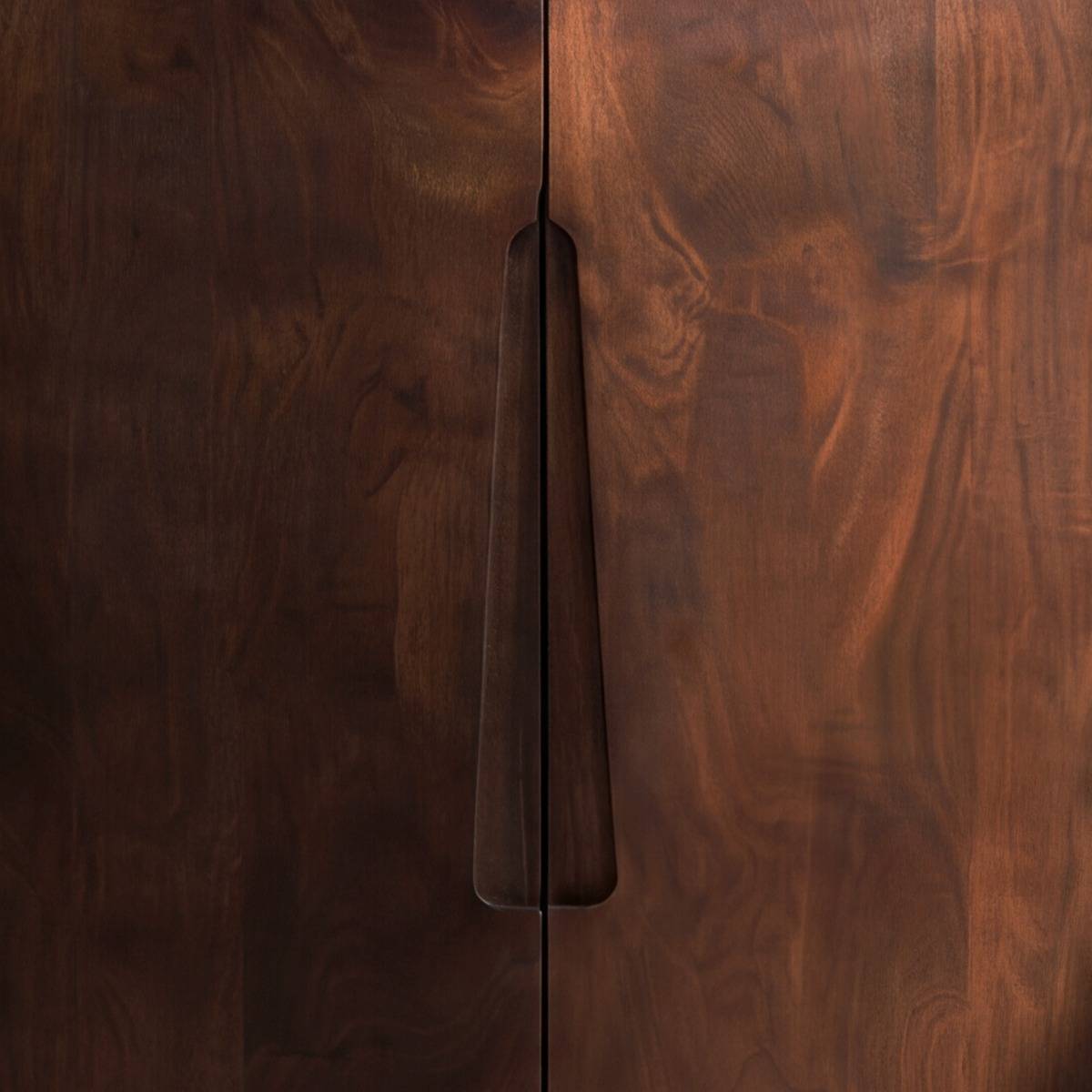 Meuble sous vasque en bois de manguier LIRIEL bois foncé, MADE IN MEUBLES
