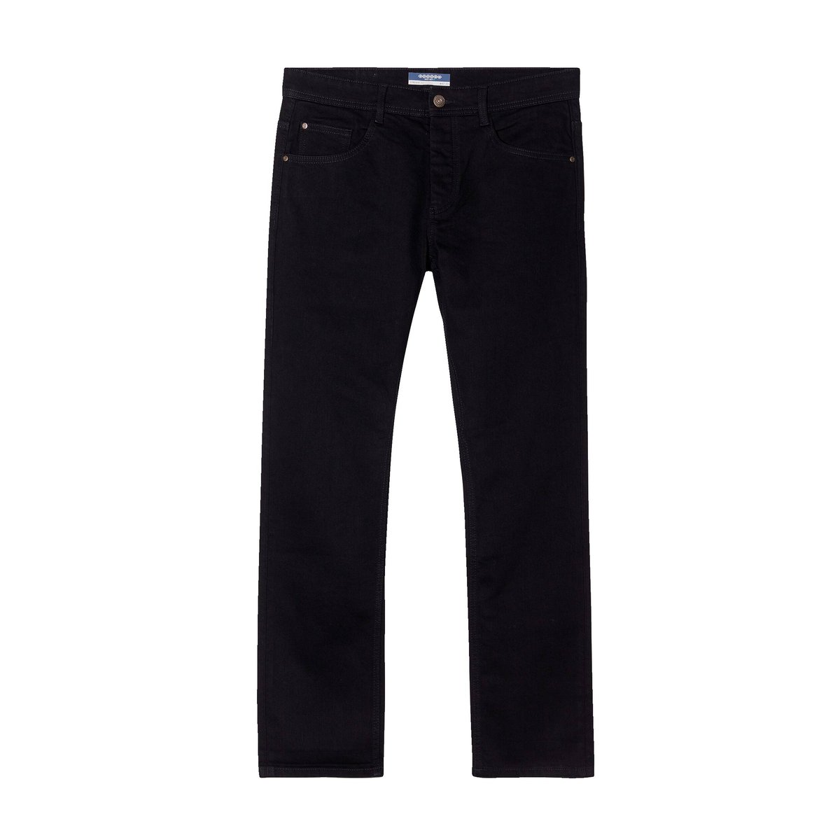 Jeans straight longueur 32 denim noir, BONOBO