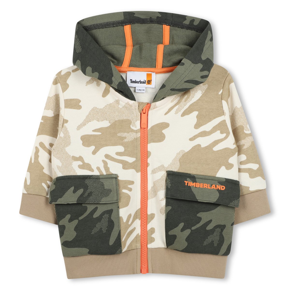 Cardigan de jogging à capuche riz, TIMBERLAND