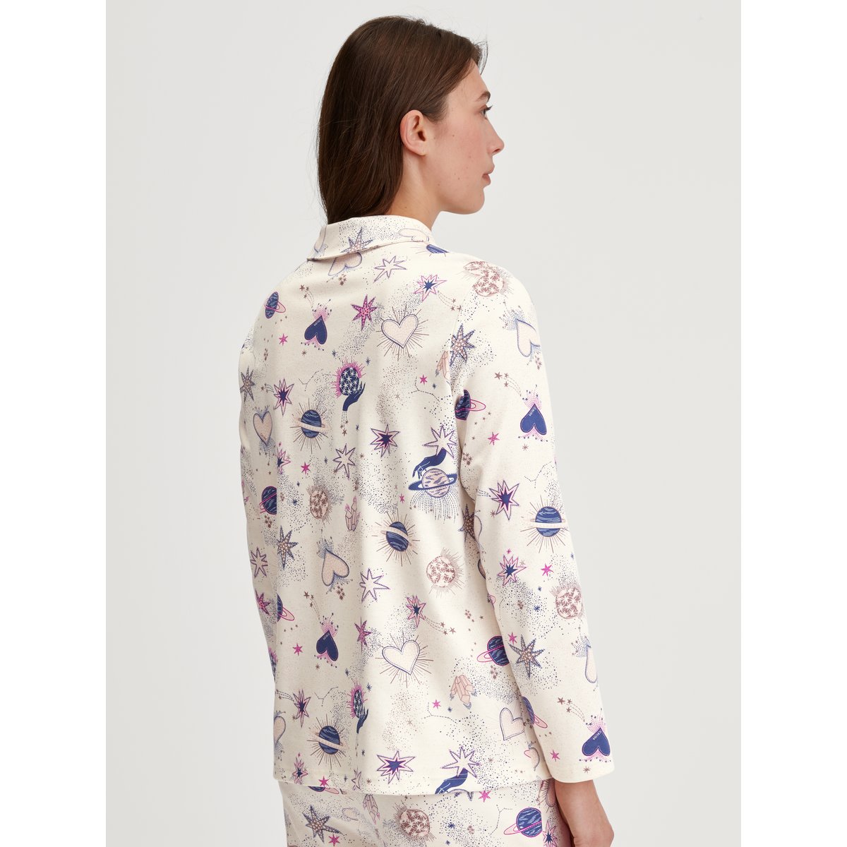 T-shirt manches longues à boutons manches longues Coton FAVOURITES crème de charme, CALIDA
