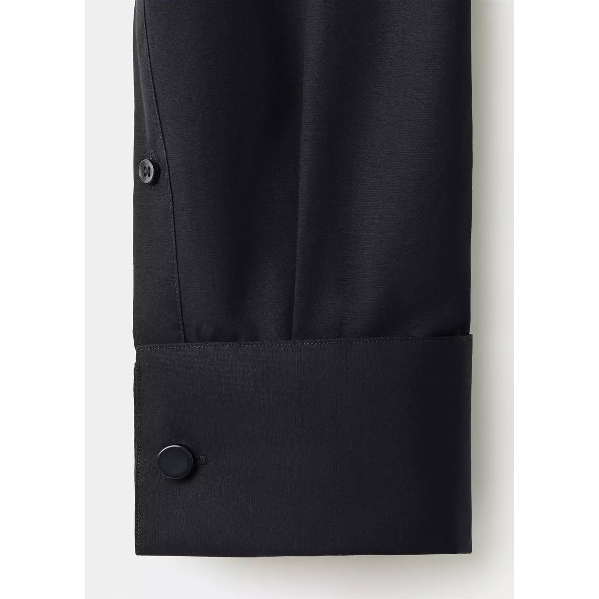 Chemise de costume à col smoking noir, MANGO MAN