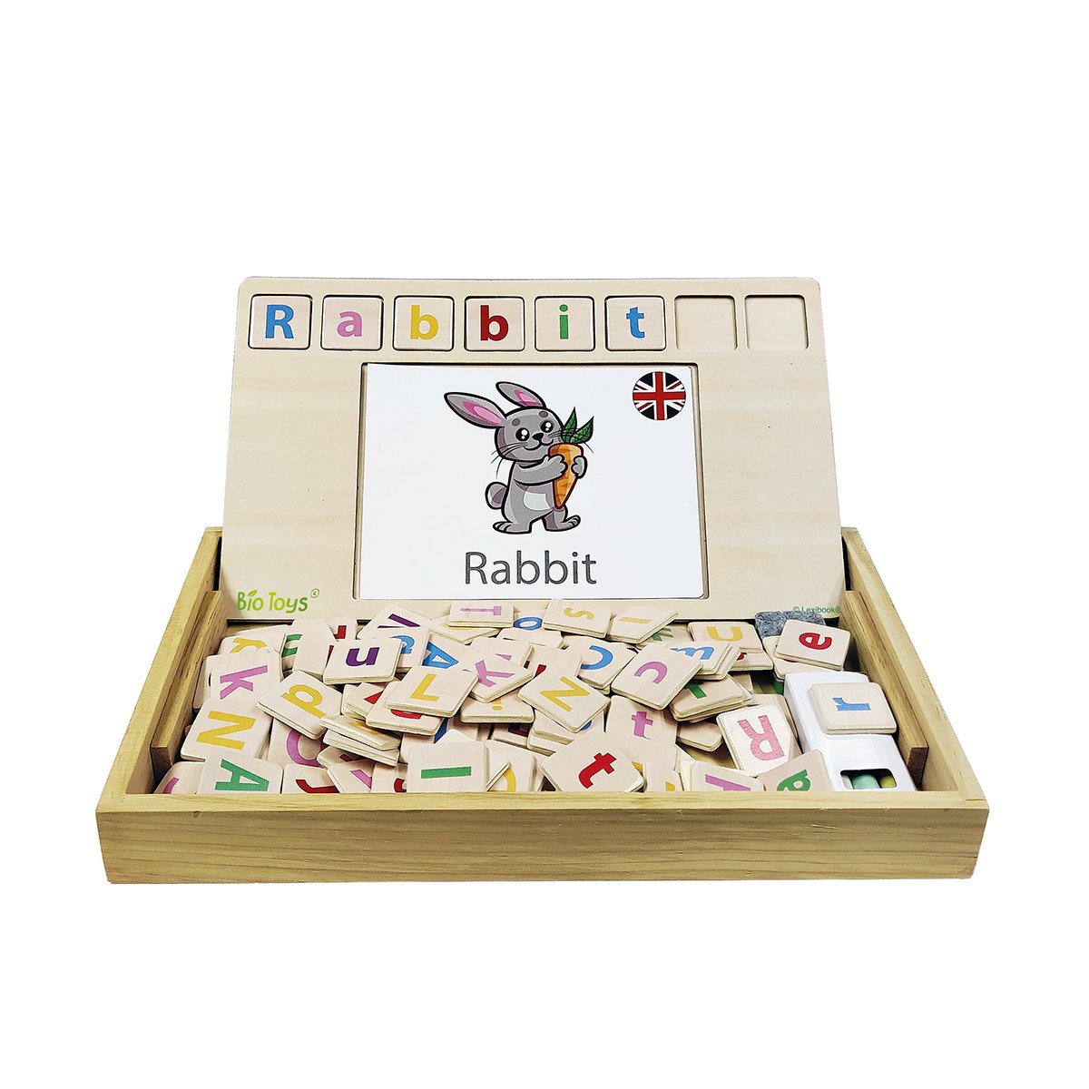 L’École des mots bilingue FR-Anglais Bio Toys couleur unique, LEXIBOOK