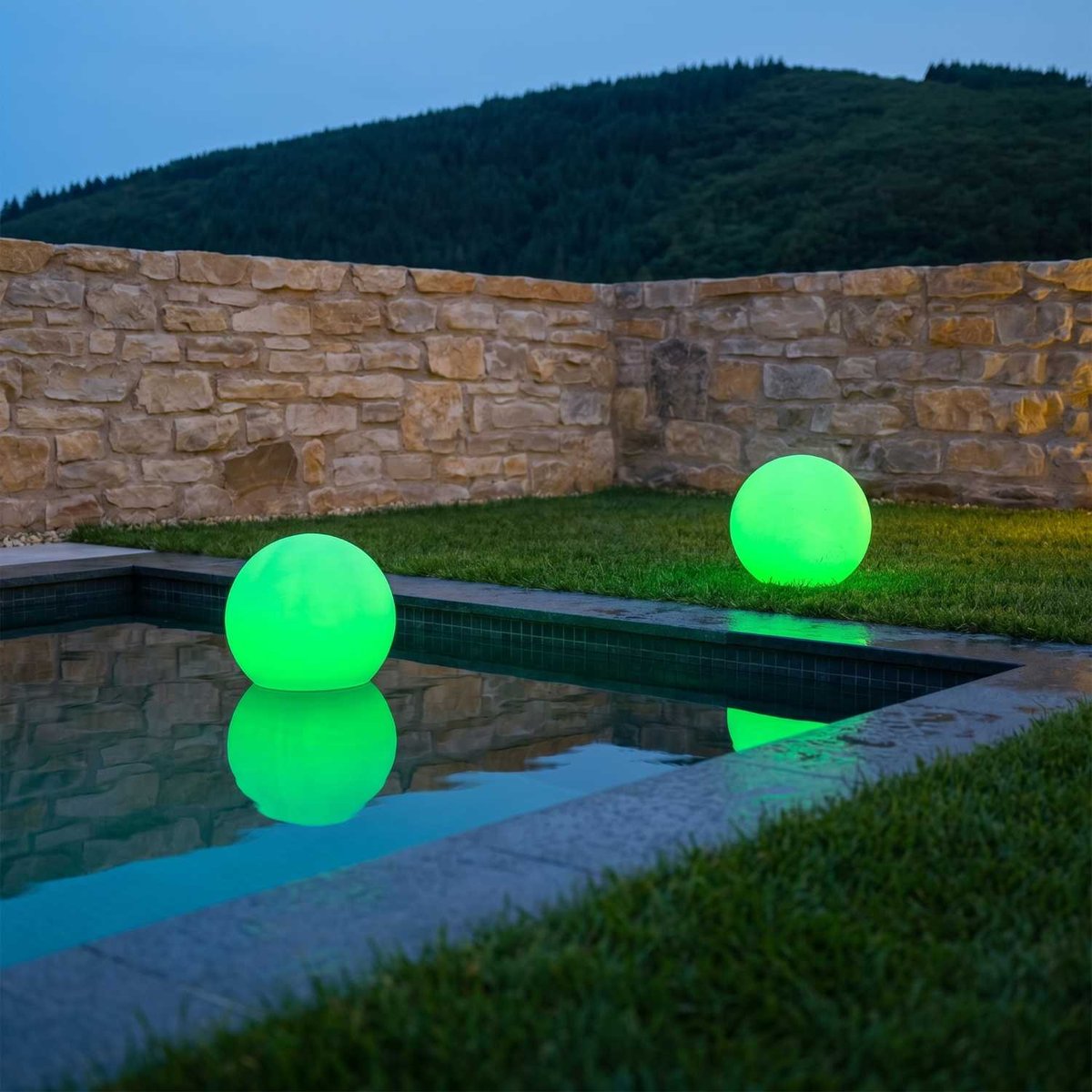 Lot de 2 boules lumineuses solaires 2x SOLSTY C30 blanc, LUMISKY