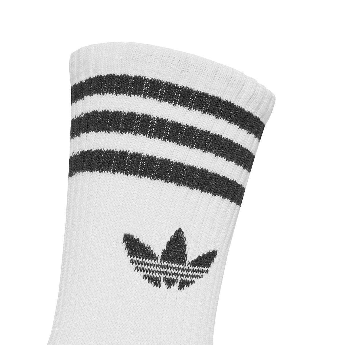 Lote de 3 pares de meias de cano médio branco + branco + branco, adidas Originals