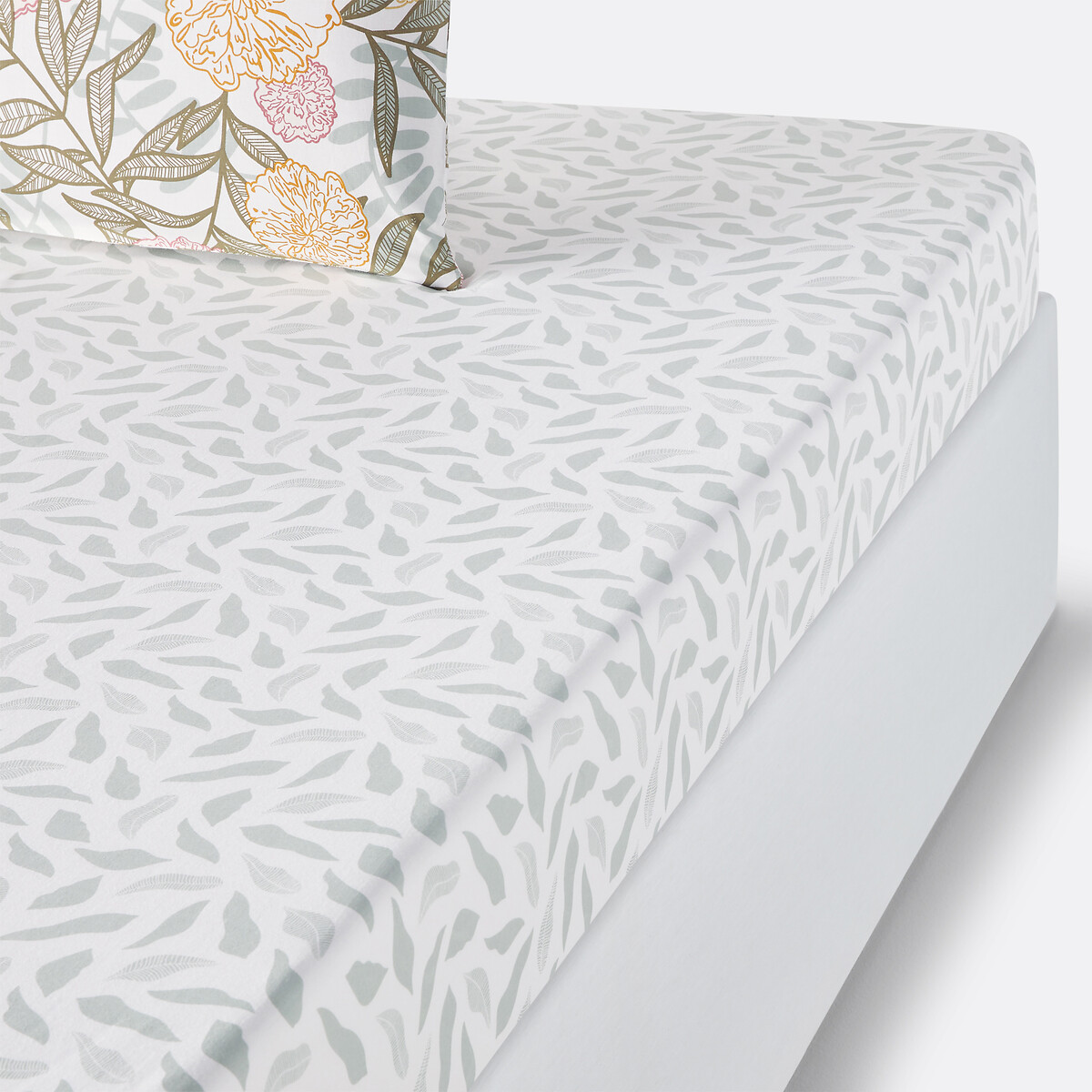 Drap housse percale de coton bonnet 30 cm, Dolce imprimé, LA REDOUTE INTERIEURS