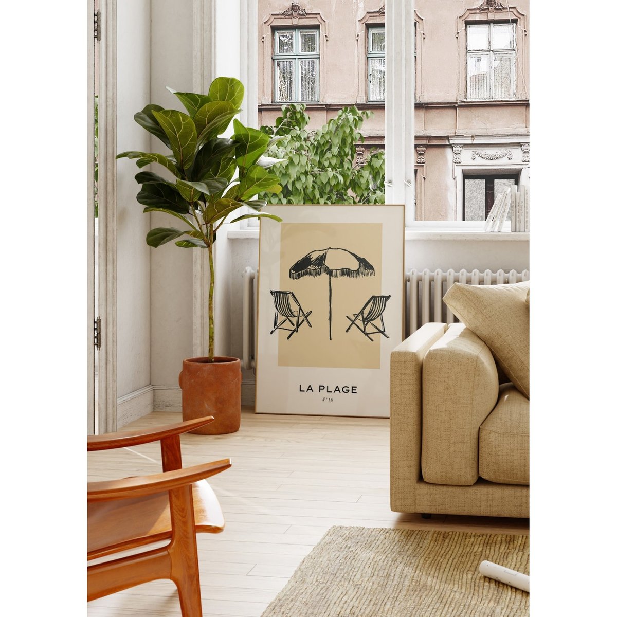 Affiche La plage blanc, L'AFFICHERIE