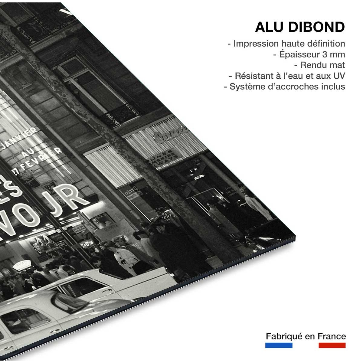 Deco vintage Photo de Paris, L'Olympia tableau alu dibond, HEXOA