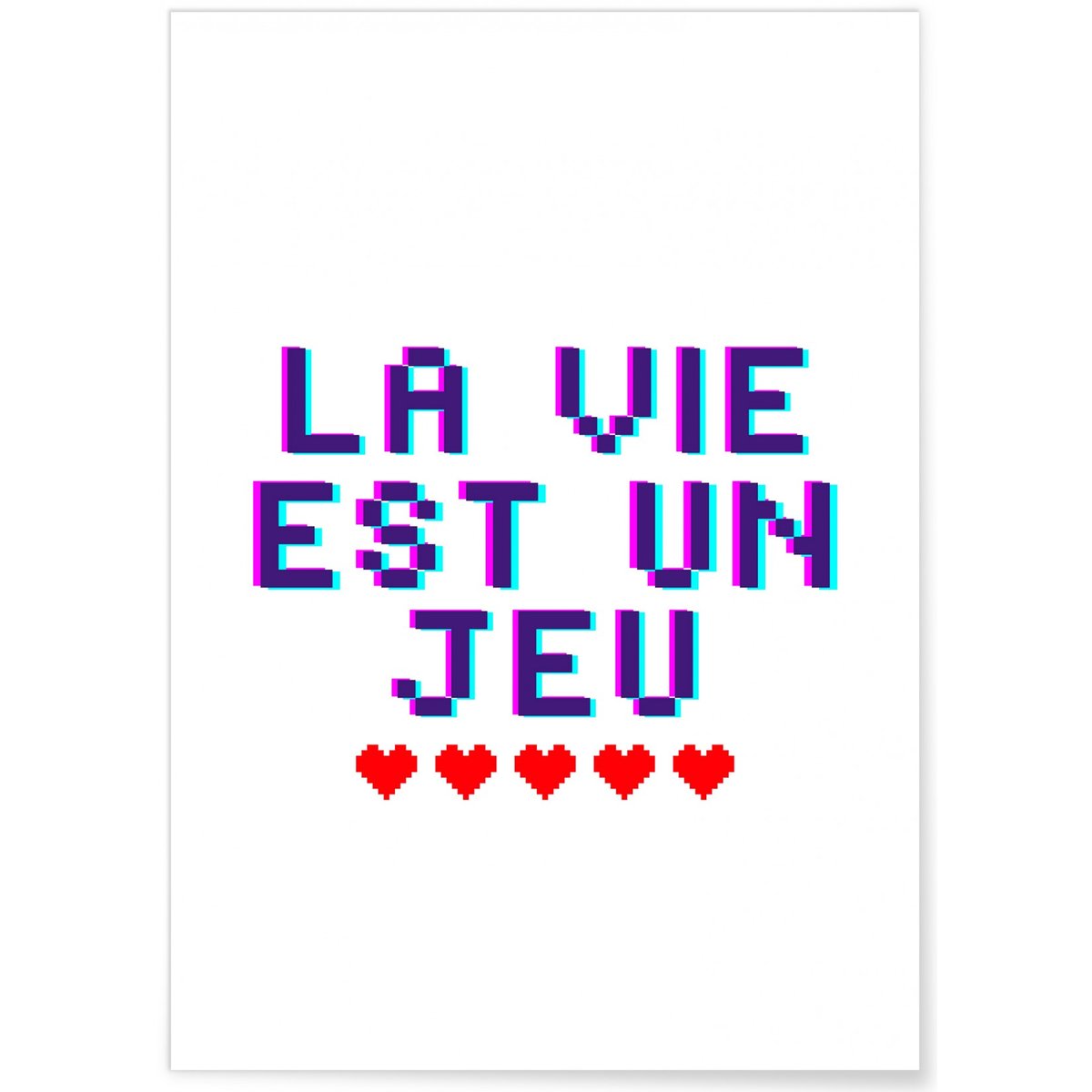 Affiche La vie est un jeu blanc, L'AFFICHERIE