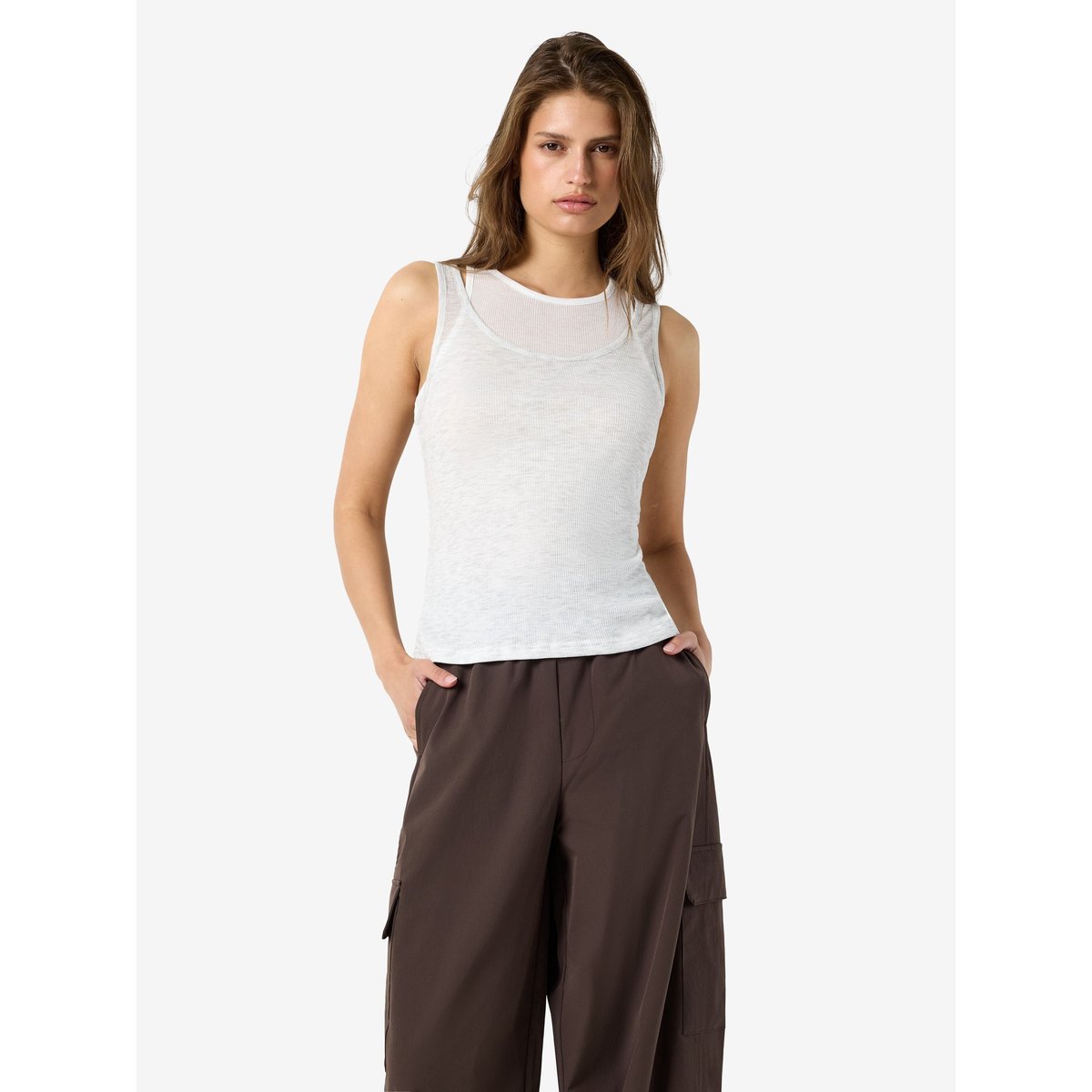 Débardeur gris - light grey melange1, NOISY MAY