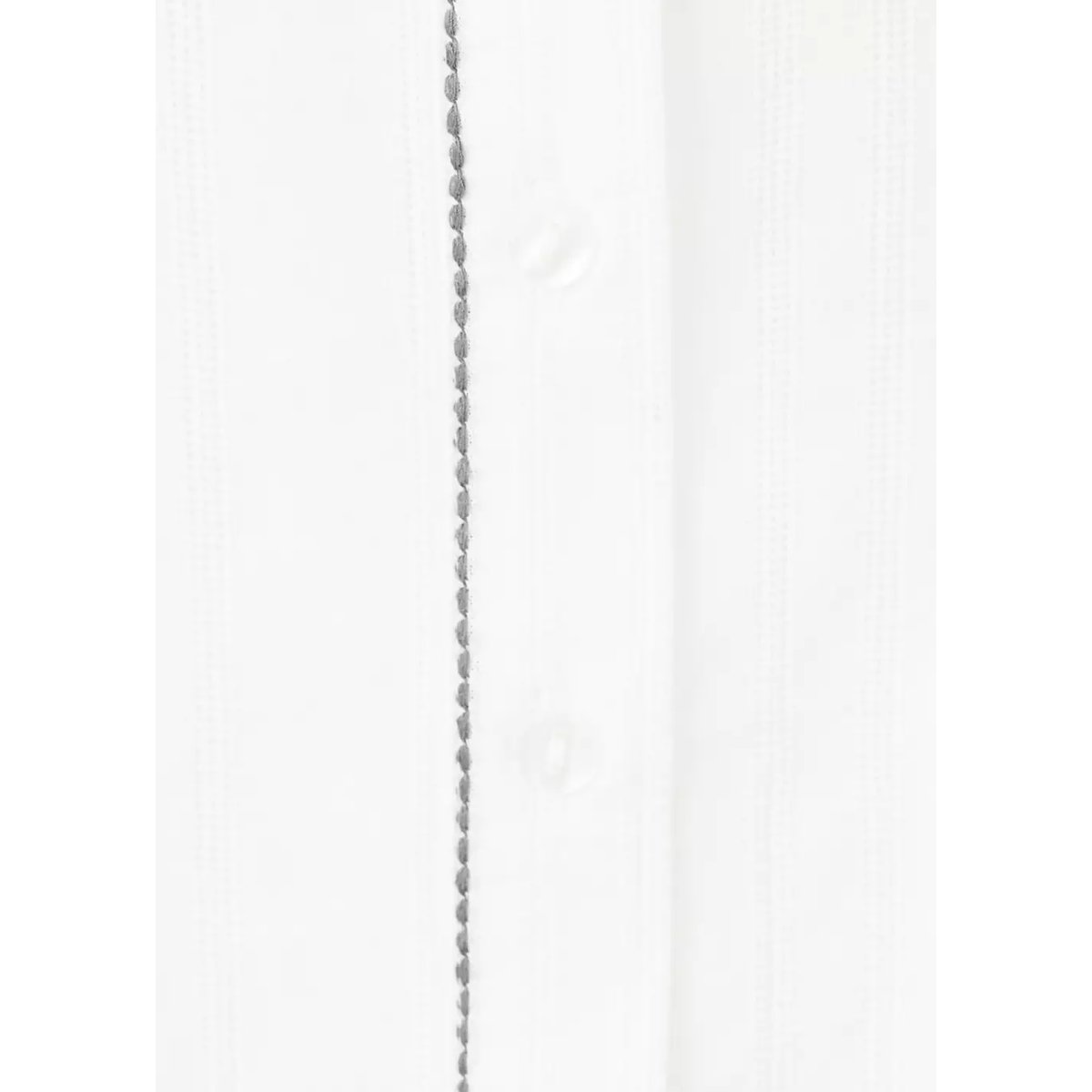 Blouse à col officier avec détails brodés blanc cassé, MANGO TEEN