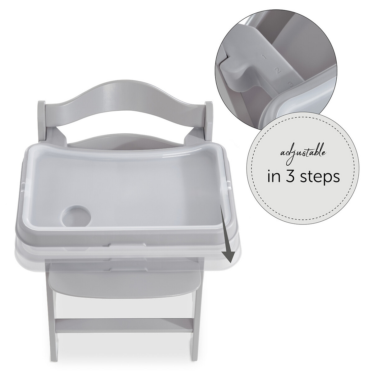 Alpha Highchair Tray grey, HAUCK