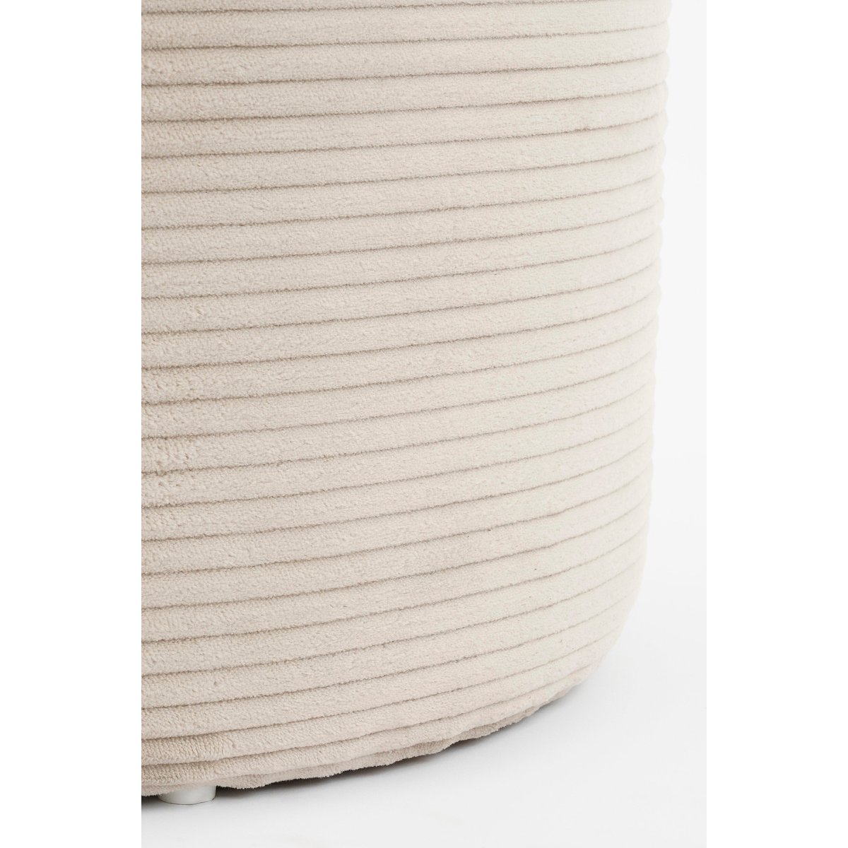 Pouf de rangement YOOLA blanc cassé, MICA DECORATIONS