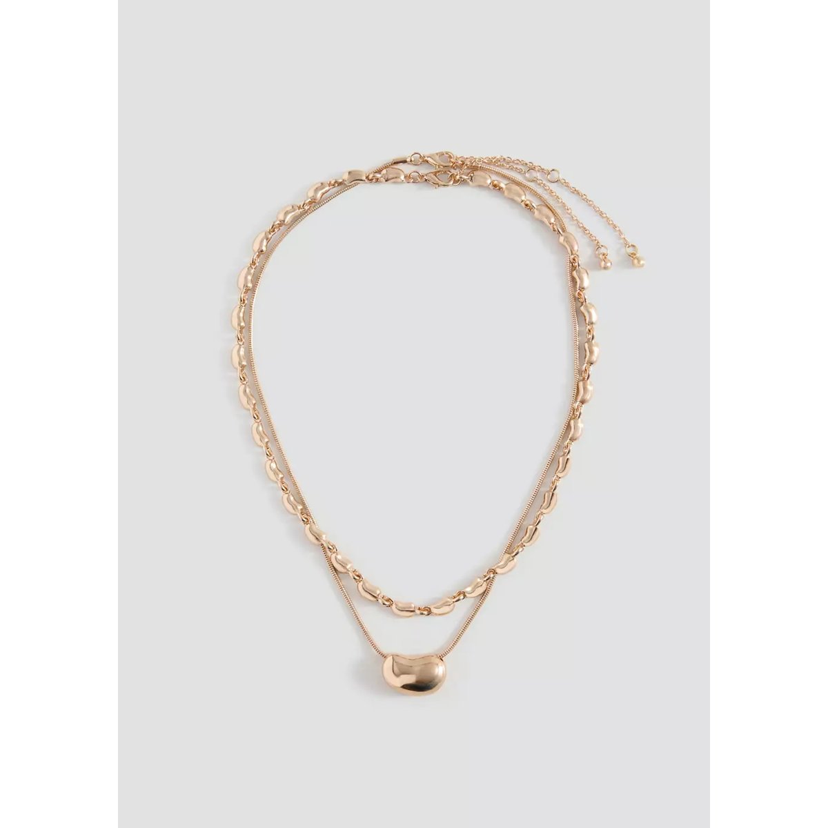 Collier double combiné or, MANGO TEEN