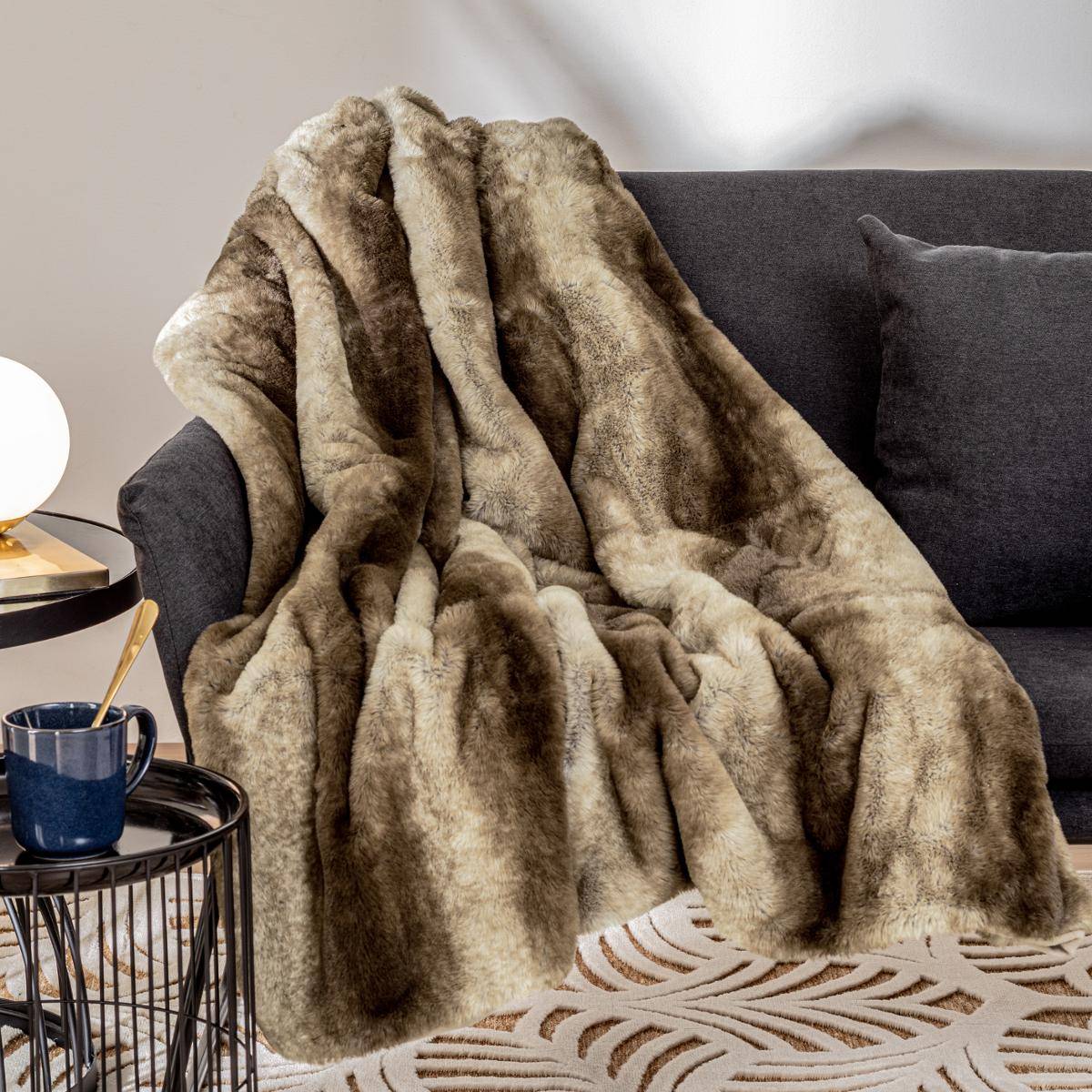 Plaid GRIZZLI marron, ATMOSPHERA